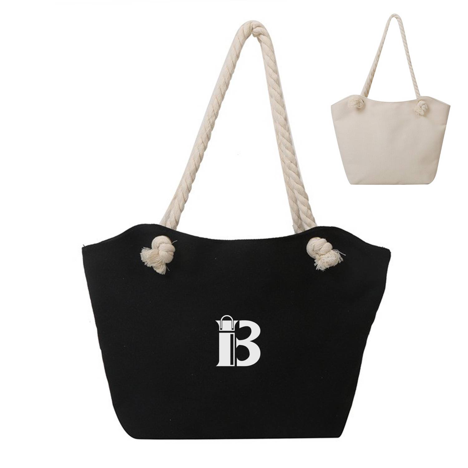 Large Capacity Tote Canvas Bag, custom tote bag with logo imprint 5