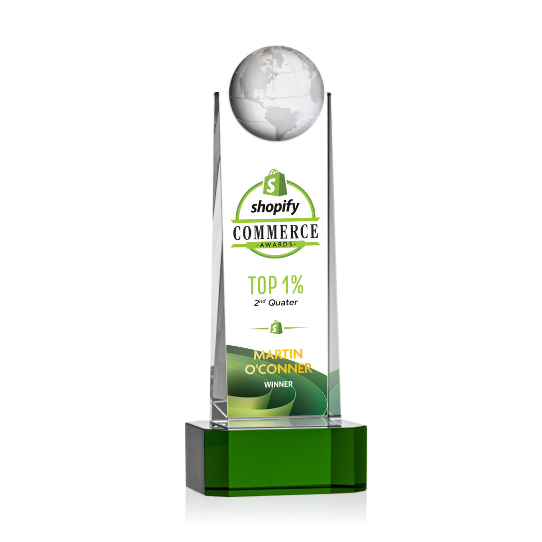 Sherbourne Globe VividPrint™ Award - Green 10