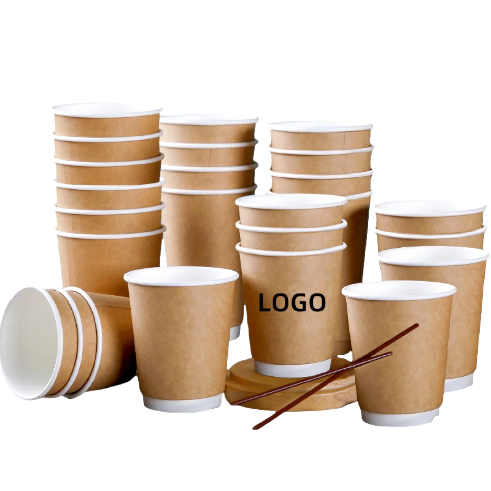 16oz Disposable Kraft Paper Cup 5