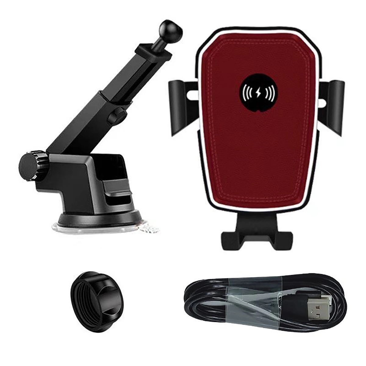 10W Wireless Charging Auto Clamping Car Charger Phone Mount 2