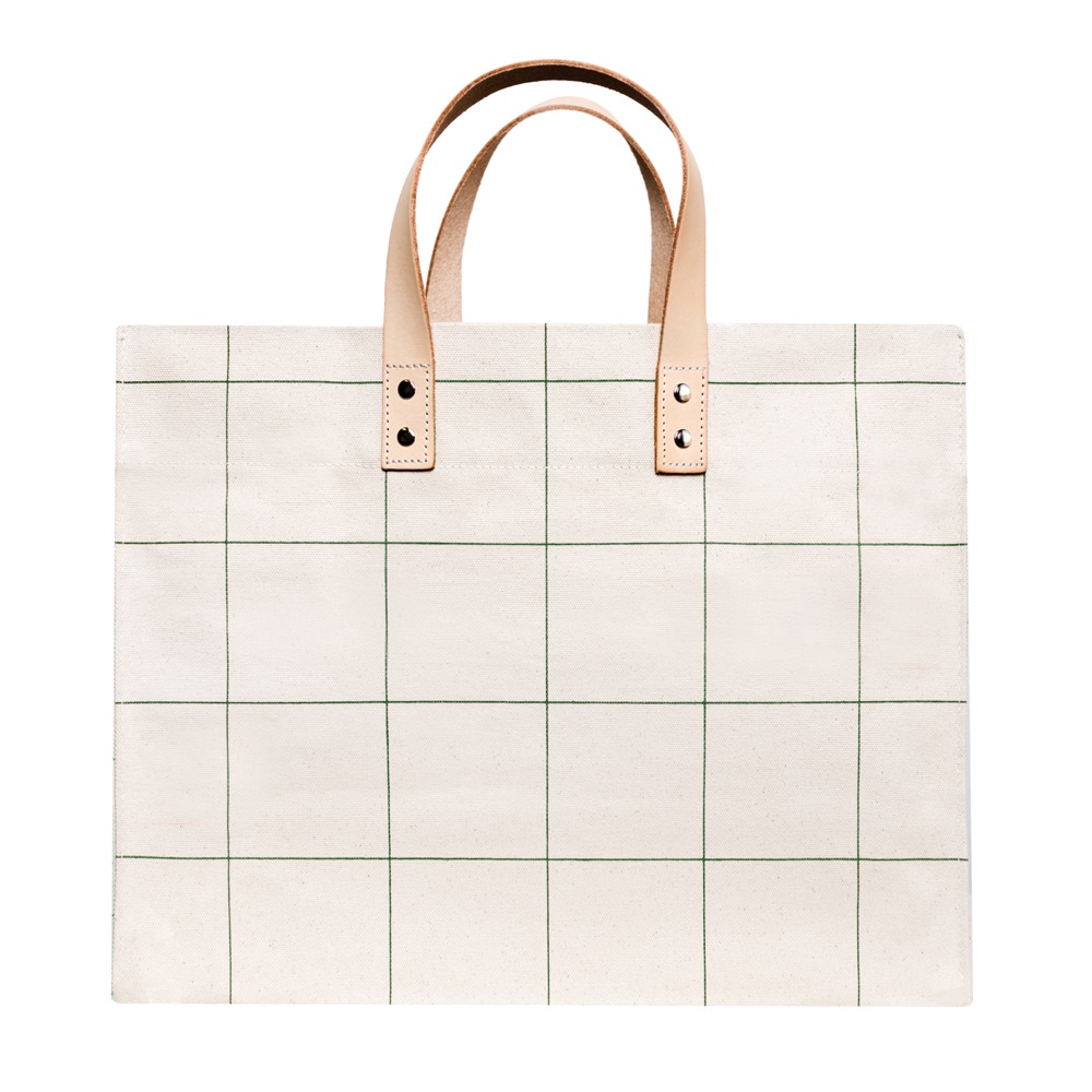 18 Oz. Heavyweight Manhattan Tote Windowpane Plaid 2
