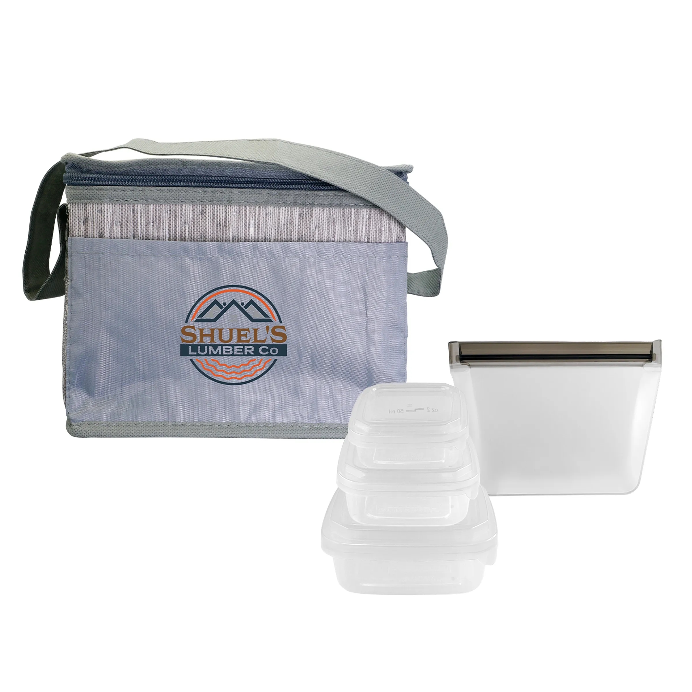 Gray Graph Portion Control Reusable Lunch Set 7