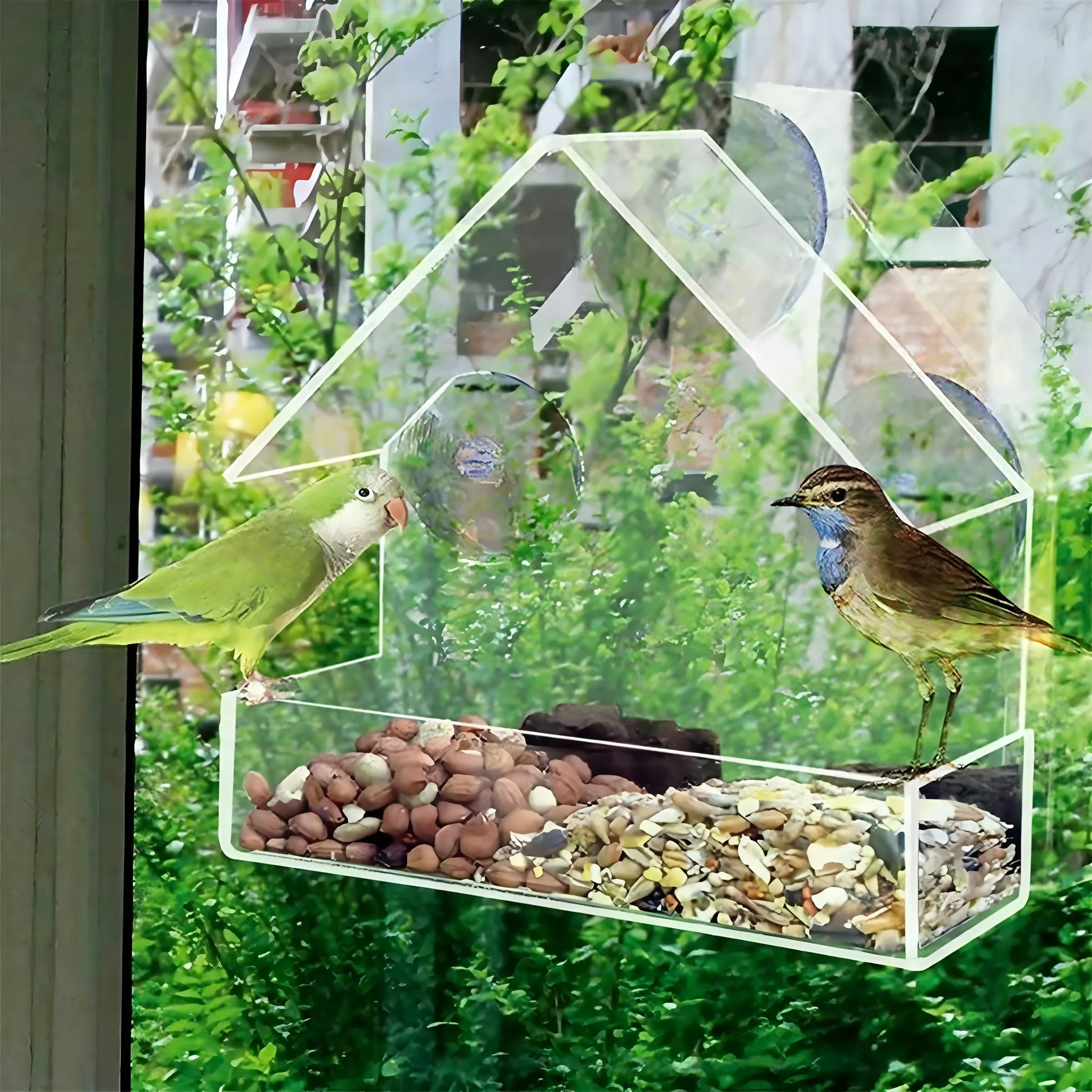 Window Bird Feeder with Suction Cups 3