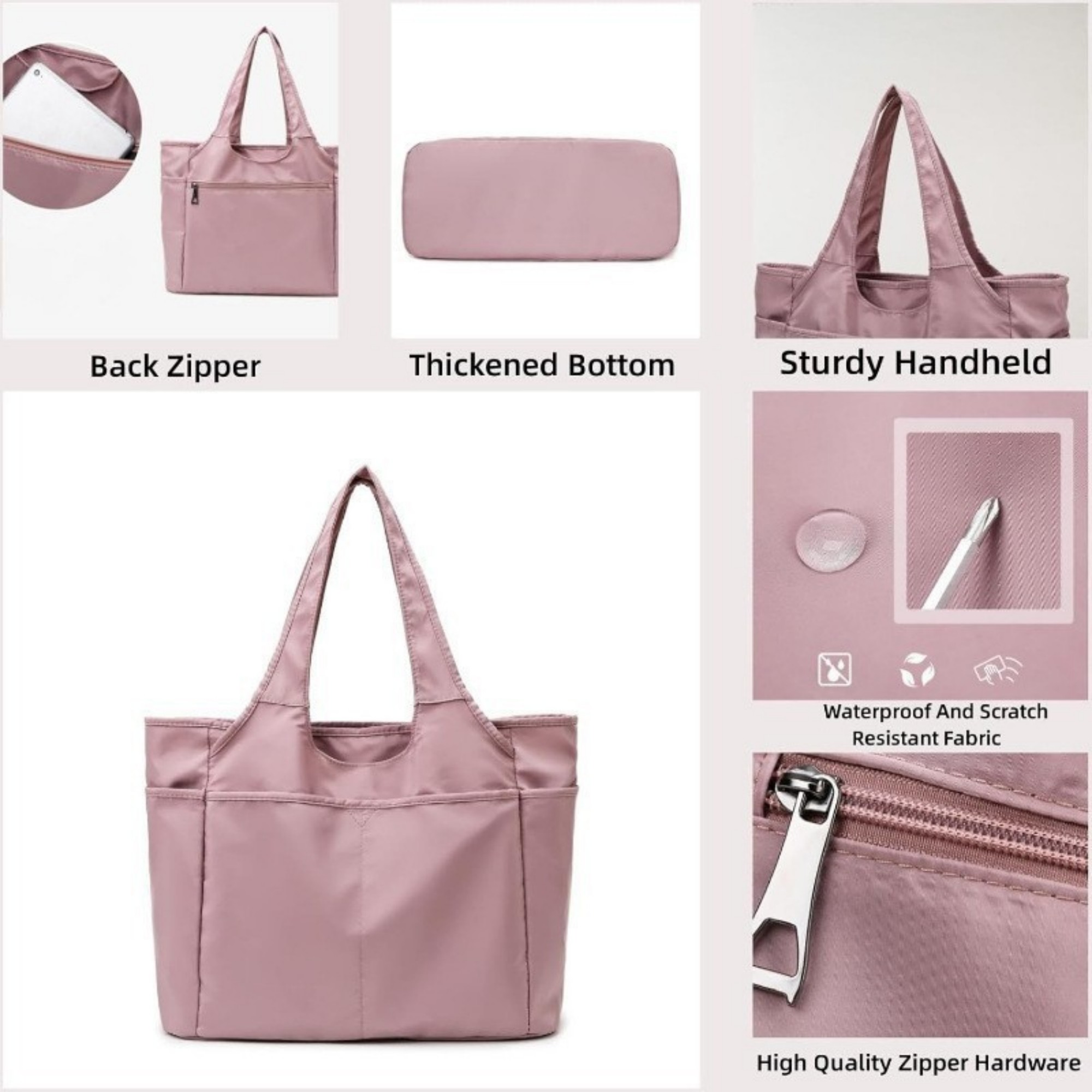 Multi-Pocket Weekender Tote Bag 10