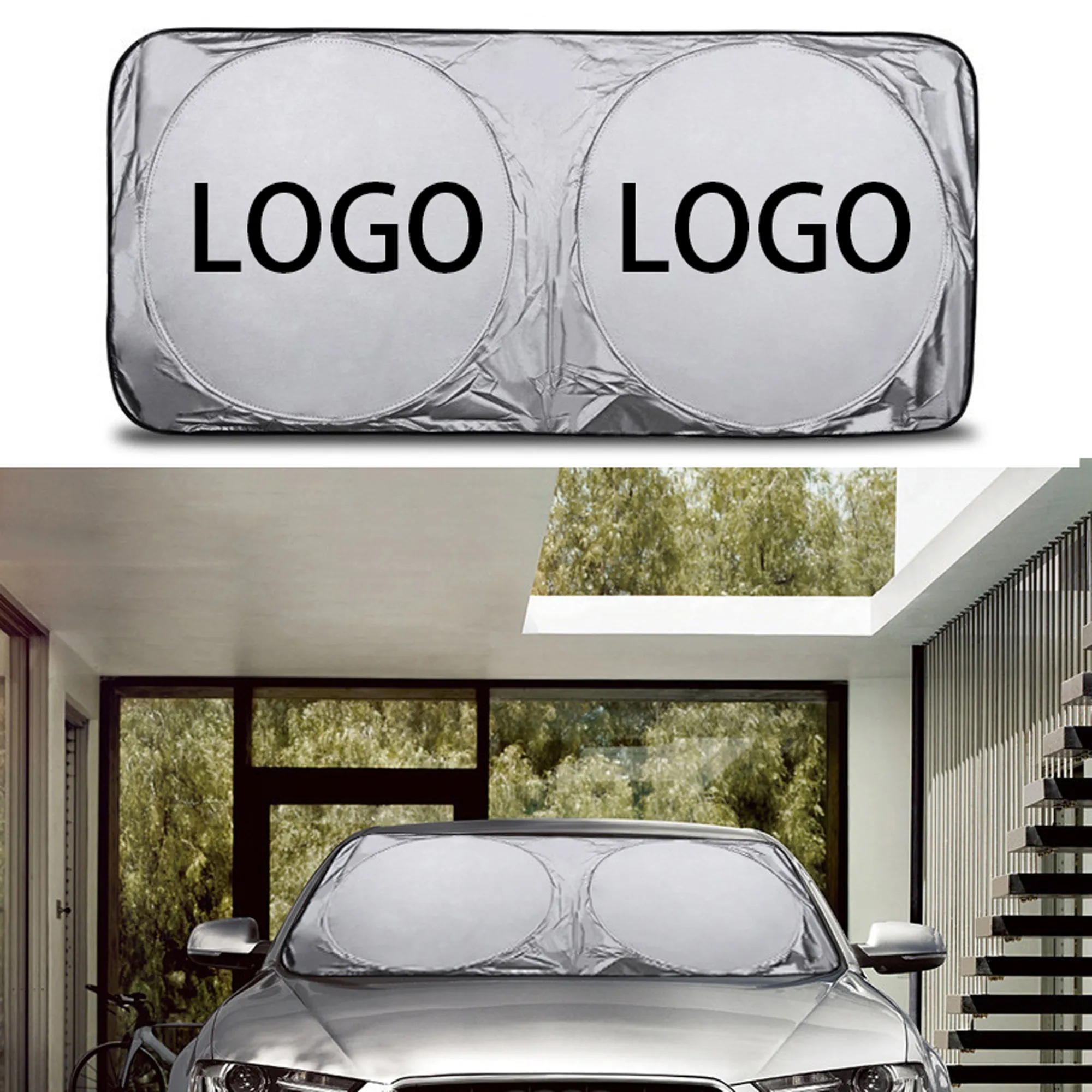 Fold Double Car Sunshade MOQ50 1