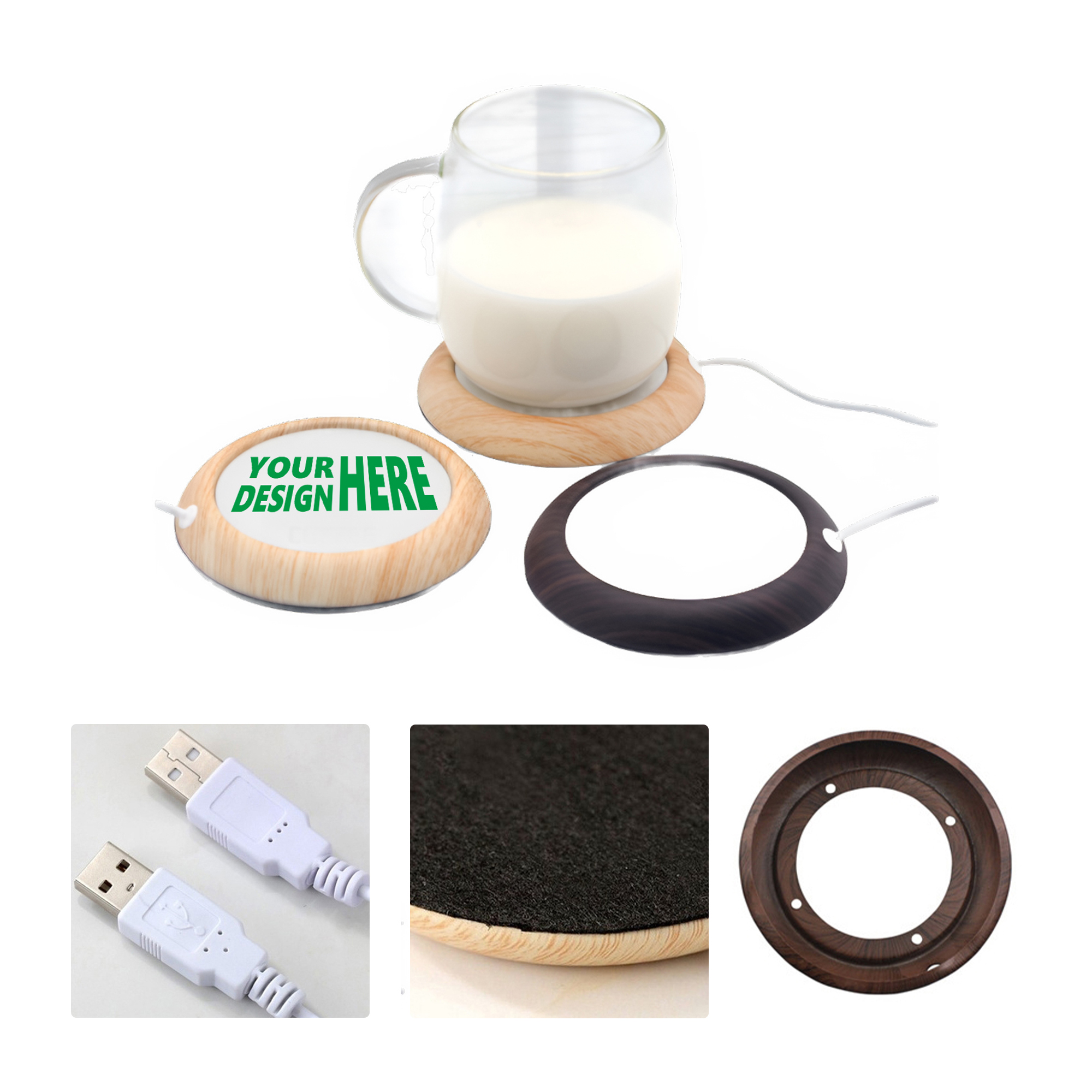 MOQ50 USB Coffee Mug Warmer With Custom Logo 2