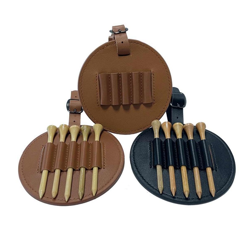 Premium Leatherette Golf Tee Holder Pouch 2