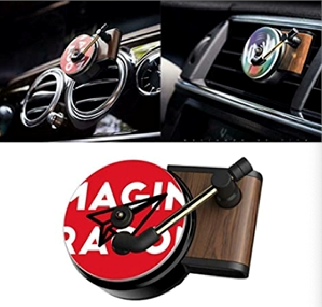 Car Retro Record Player Air Fresh Clip 6