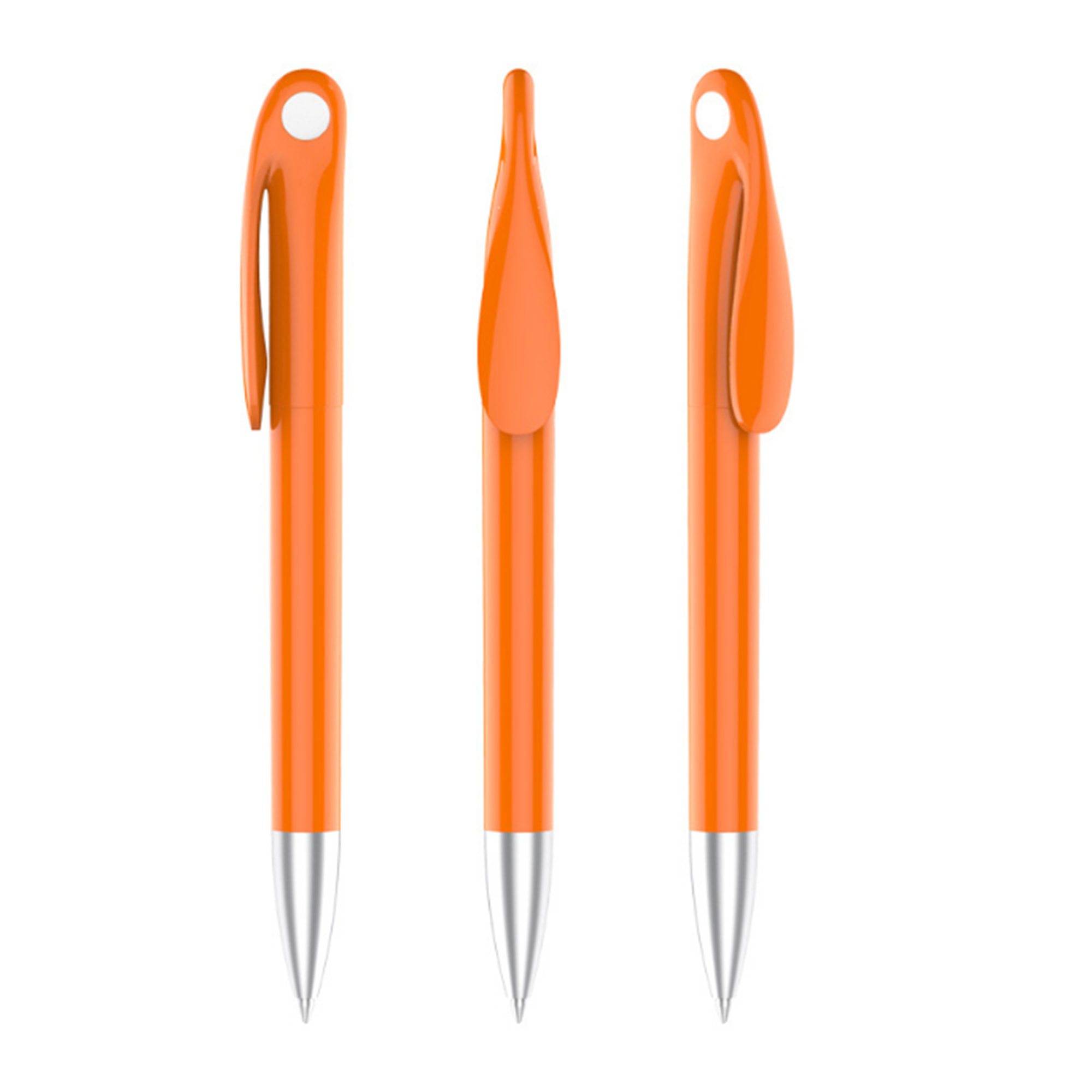 Durable Clip Plastic Black Ballpoint Pen 12