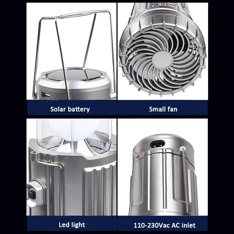 Rechangeable Led Emergency Light With Fan 3