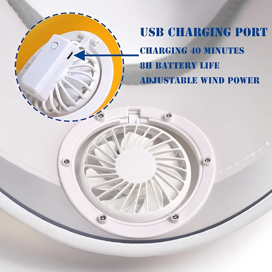 Rechargeable Sun Visor Hat with Cooling Fan 2