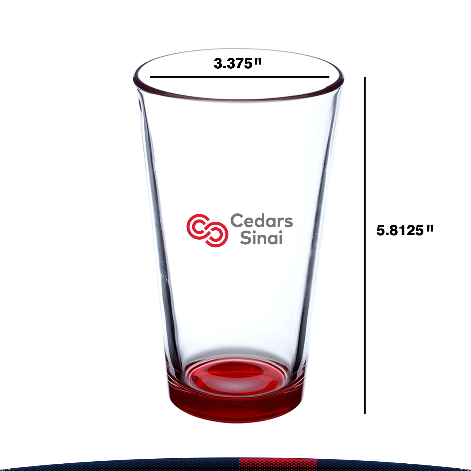 16 oz. Colored Bottom Water Glasses 5