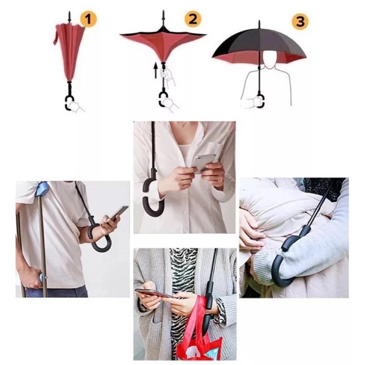 49" Double Layer Inverted Umbrella 2