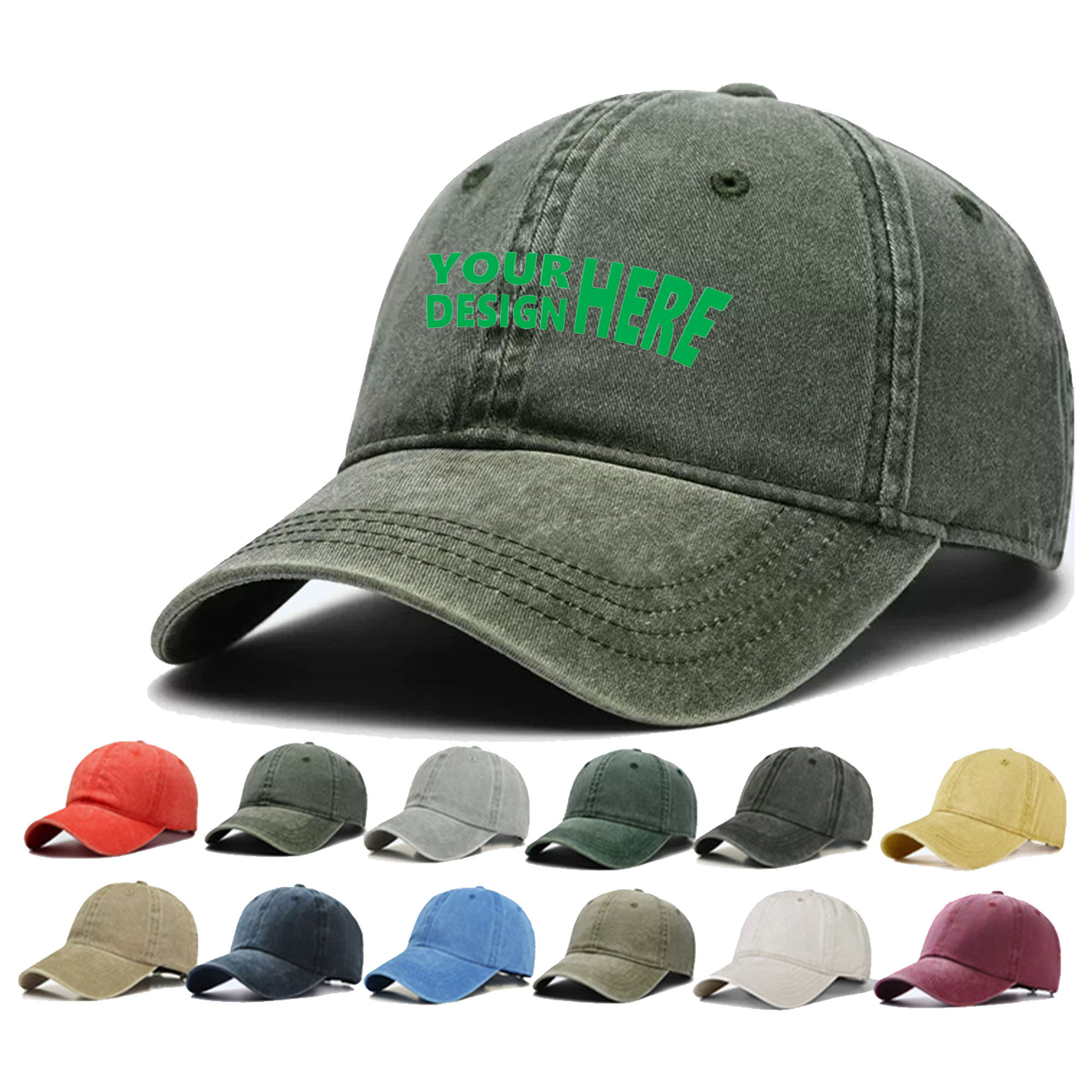 Baseball Cap Washed Cotton Hat 2