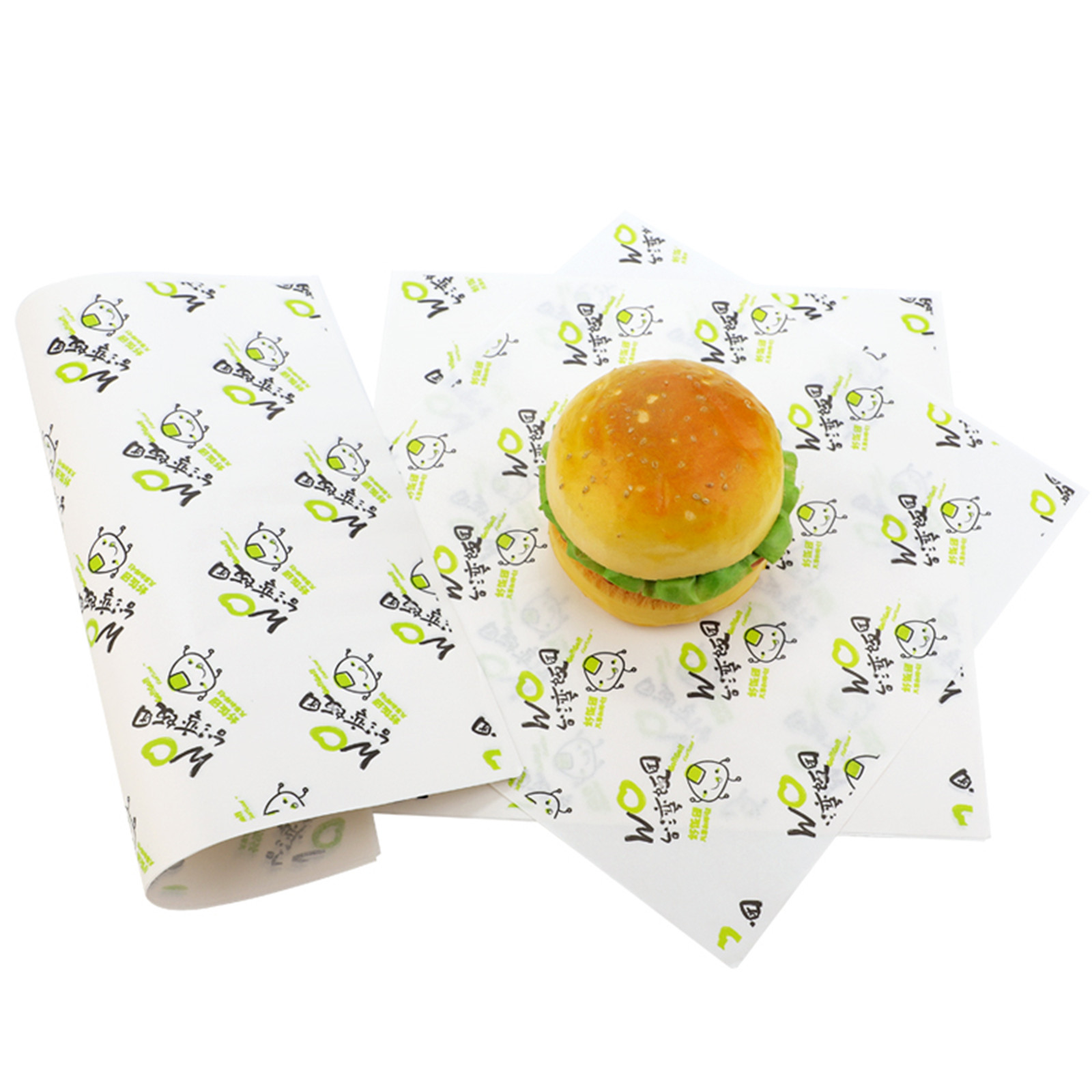 Customized Food Hamburger Wrapper Paper Basket Liners Wrapping Tissue 9