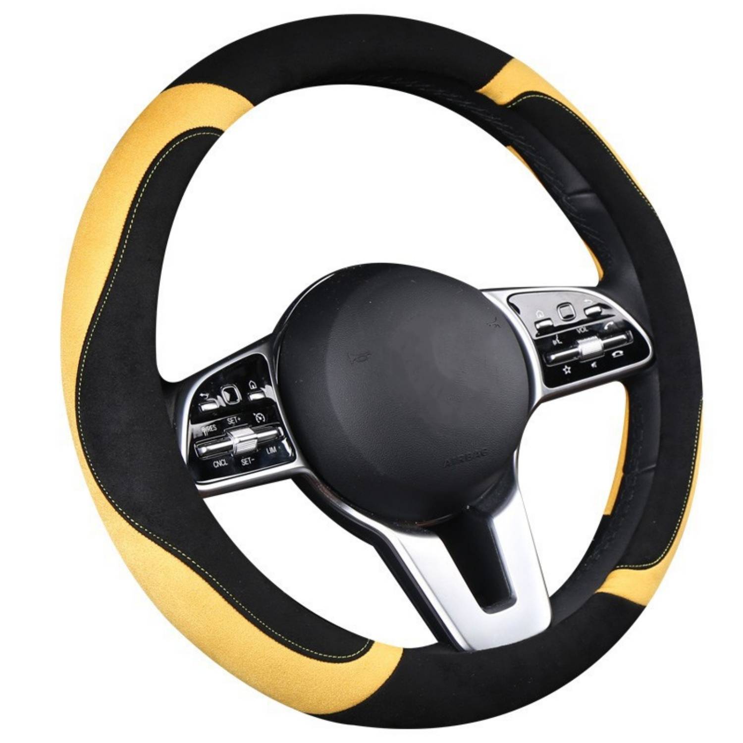 Anti Slip Synthetic Suede Car Steering Wheel Cover 9