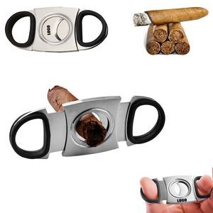 Compact Cigar Cutter With Black Ring And Double Sharp Blades 8