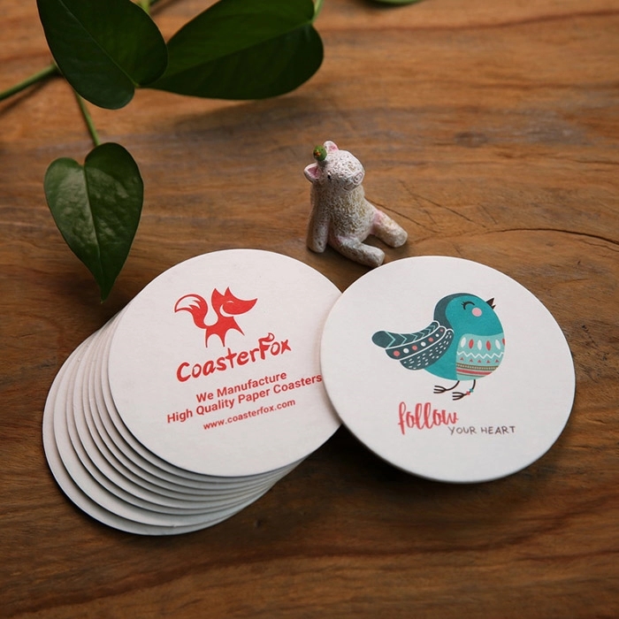 4" Round Pulpboard Coasters 4