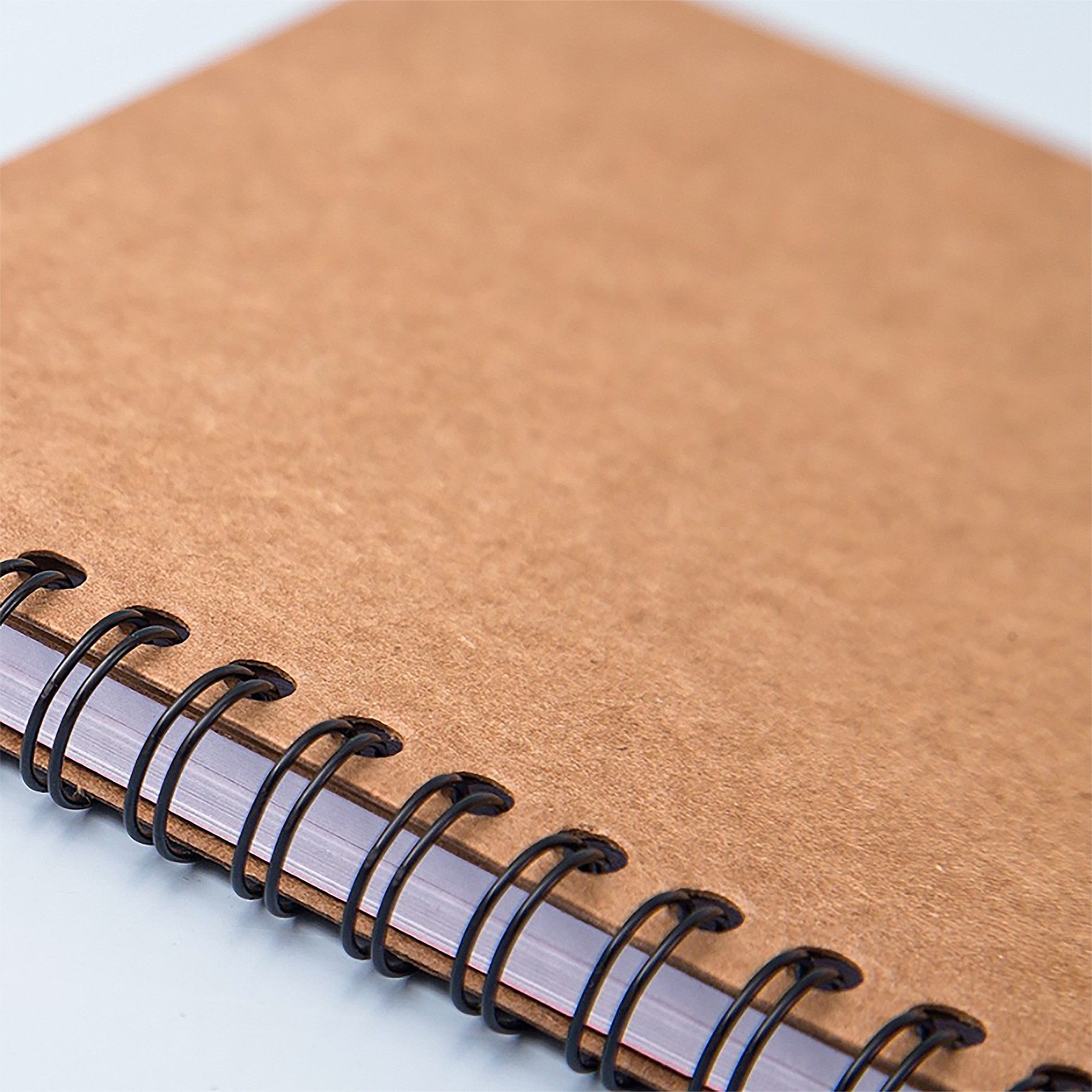 Moq100 Spiral Kraft Cover Notebook With Pen/Sticky Note/Calipers 5