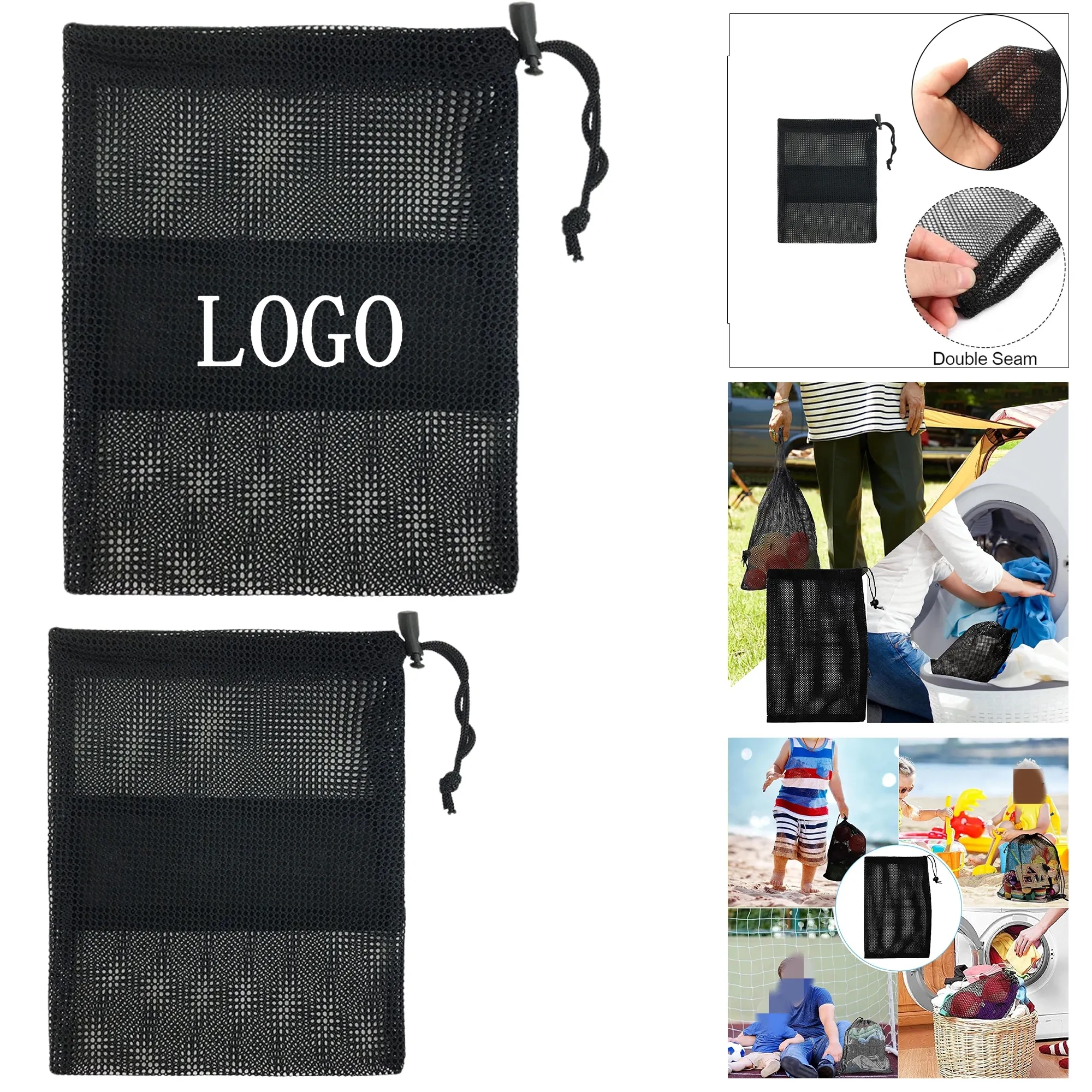 Lightweight Mesh Drawstring Bag 3