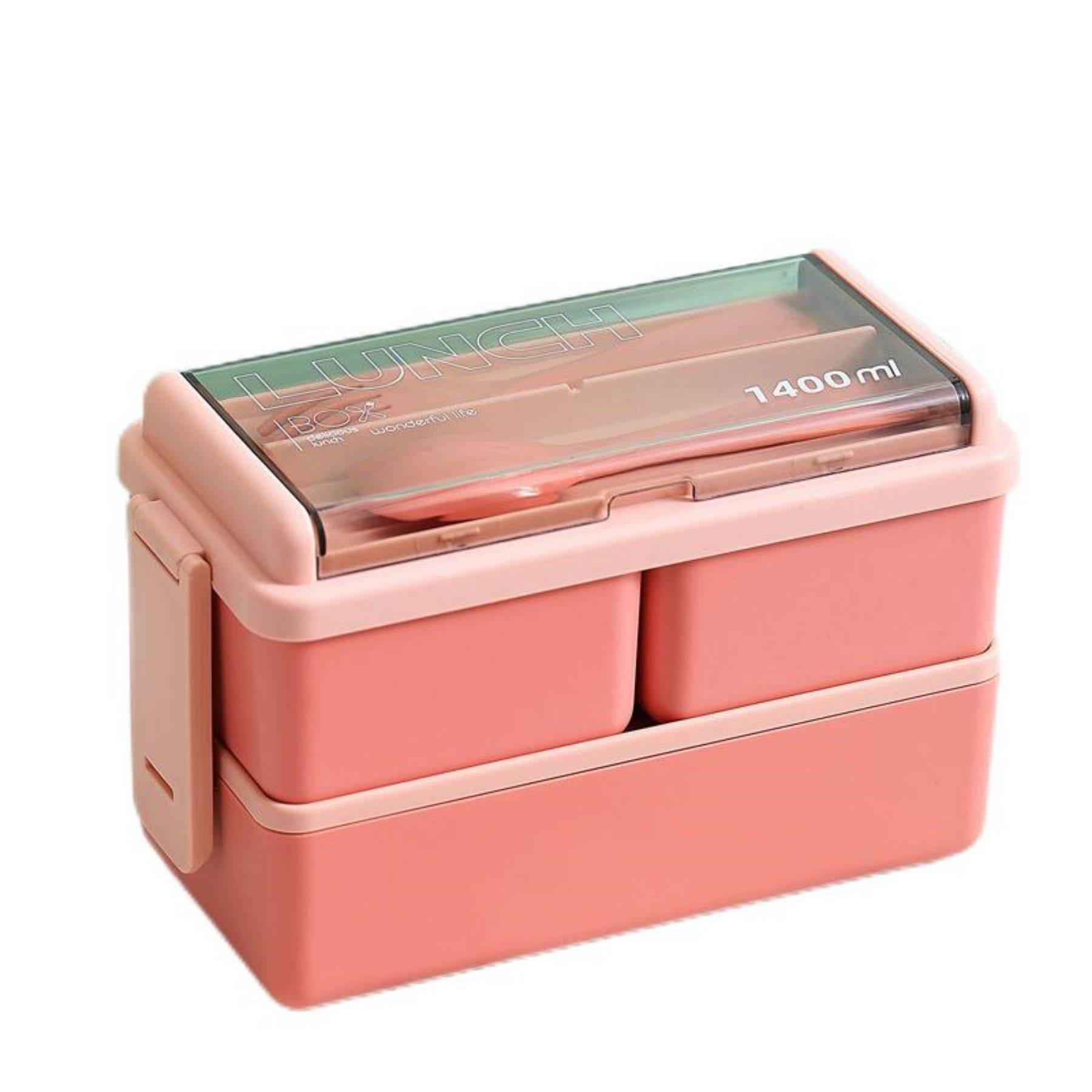 Fashionable double-layer plastic lunch box 9