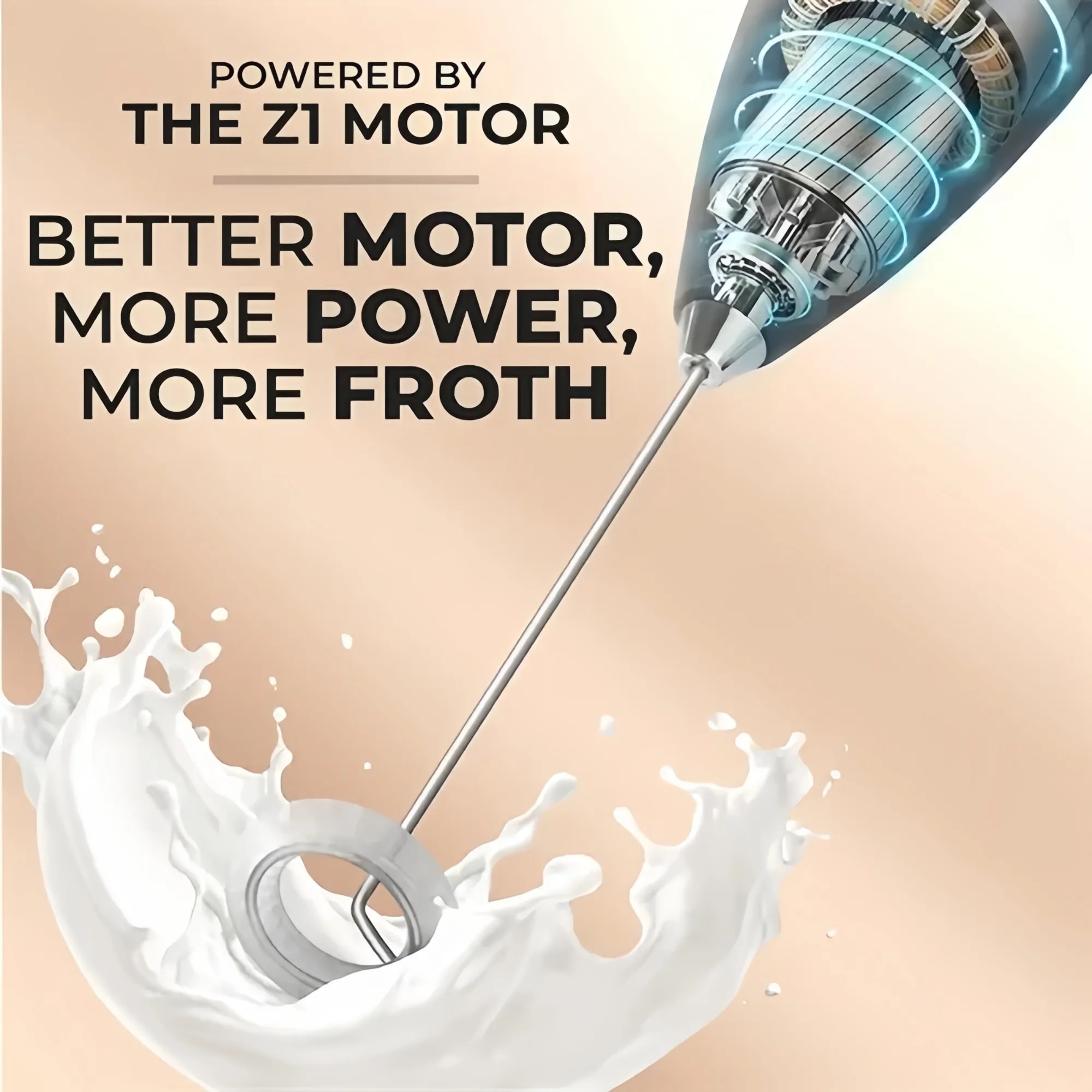 Electric Handheld Milk Coffee Frother 2