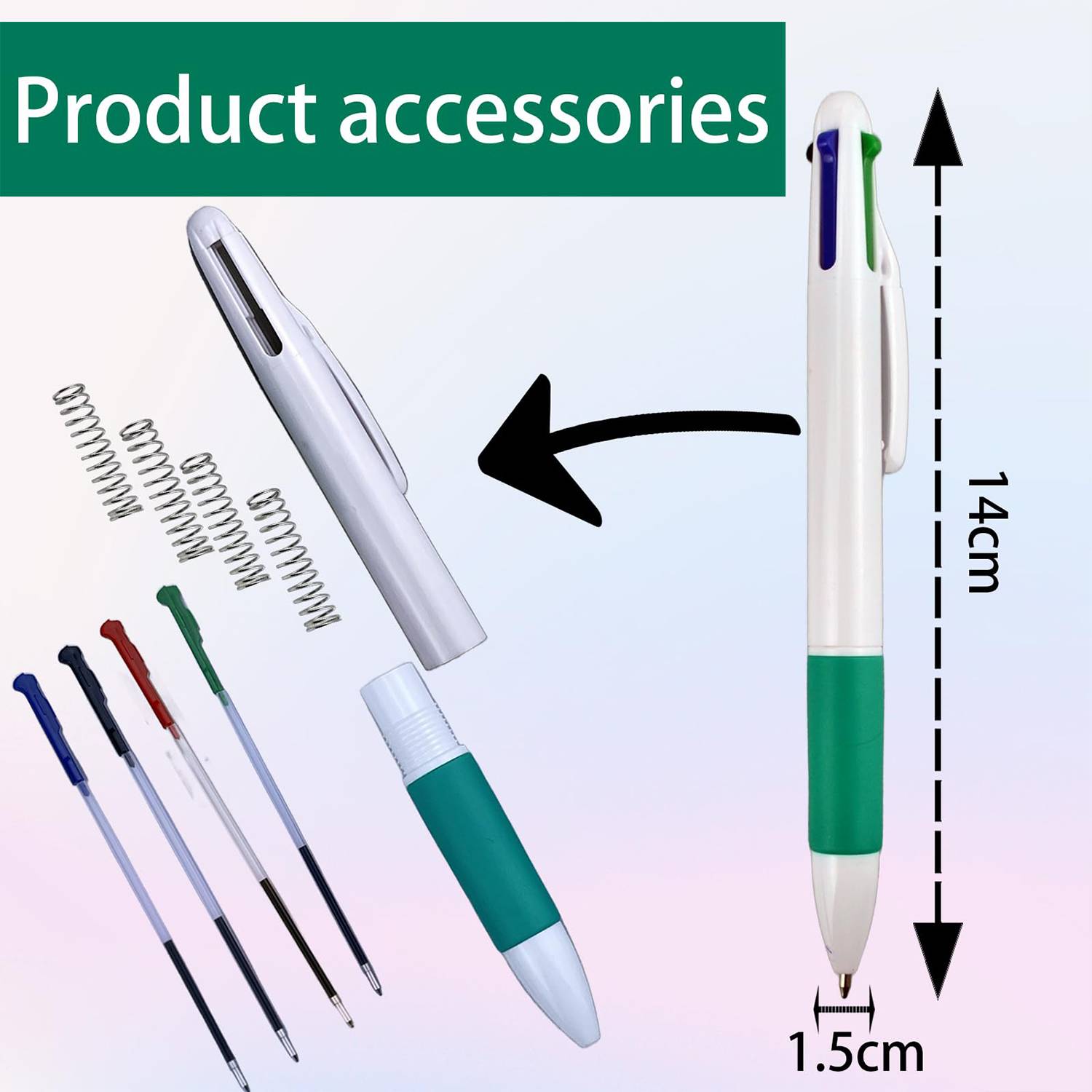 4-in-1 Colored Ballpoint Pen 2