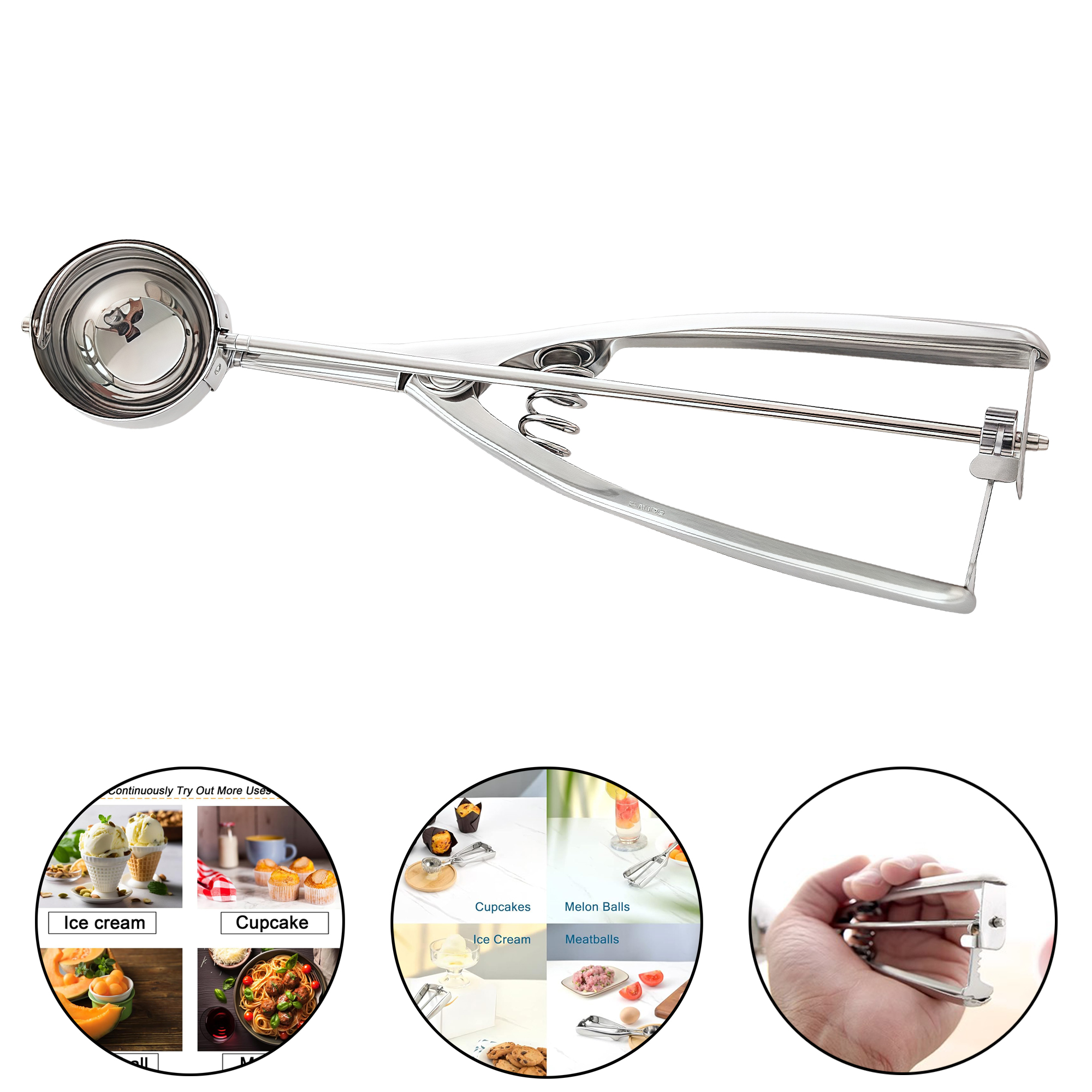 Stainless Steel Ice Cream Scoop 2