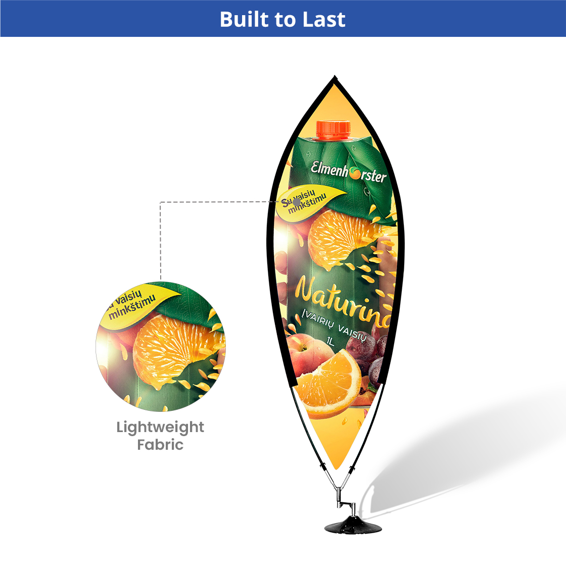 Leaf Banner Flag - Graphic & Hardware Combo (Single Sided) 3