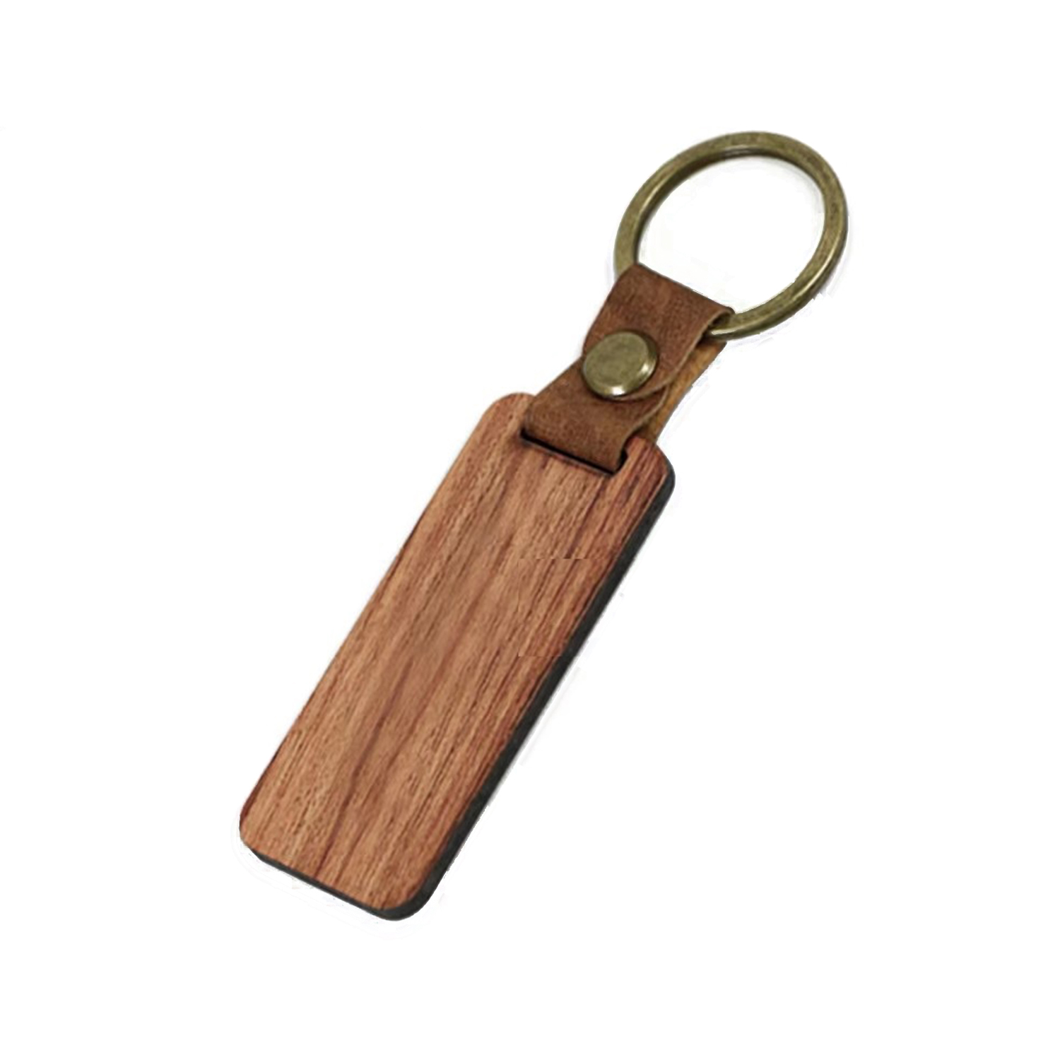 Wooden Rounded Rectangle Keychain 8