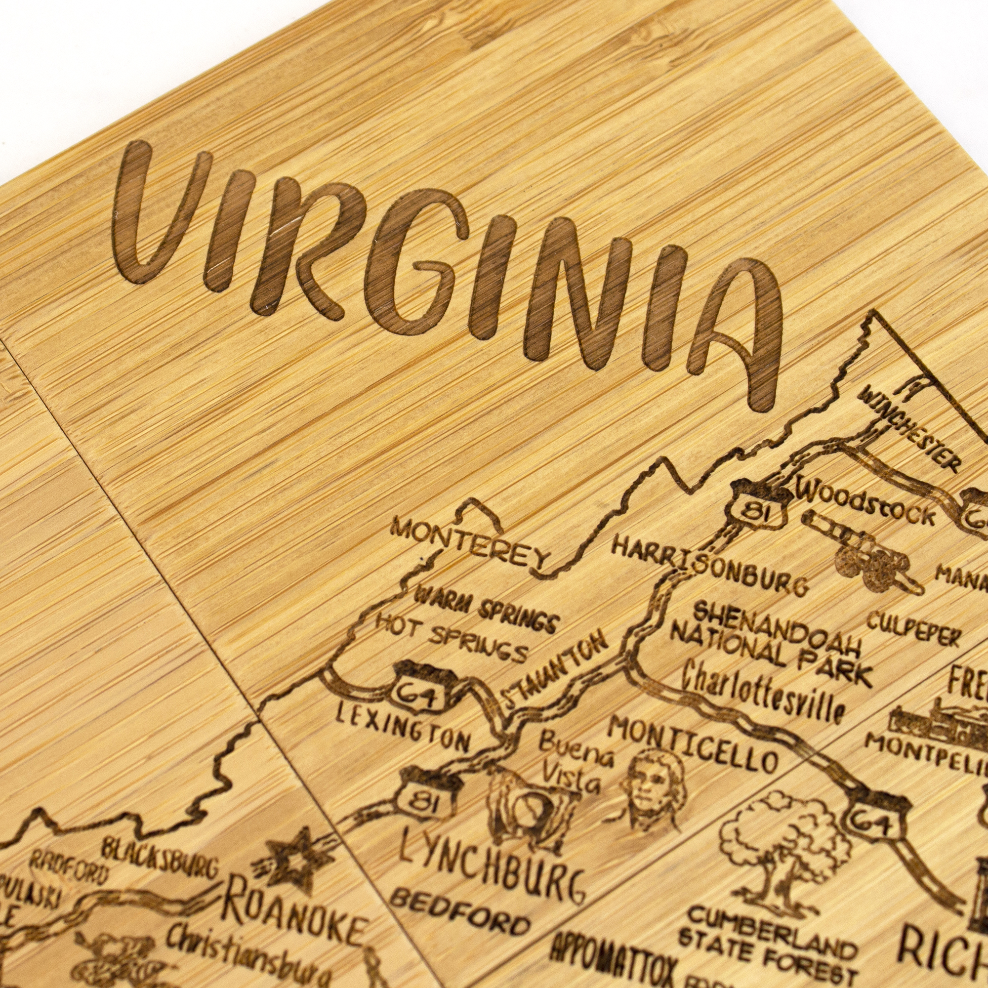 Virginia Puzzle Coaster Set 8