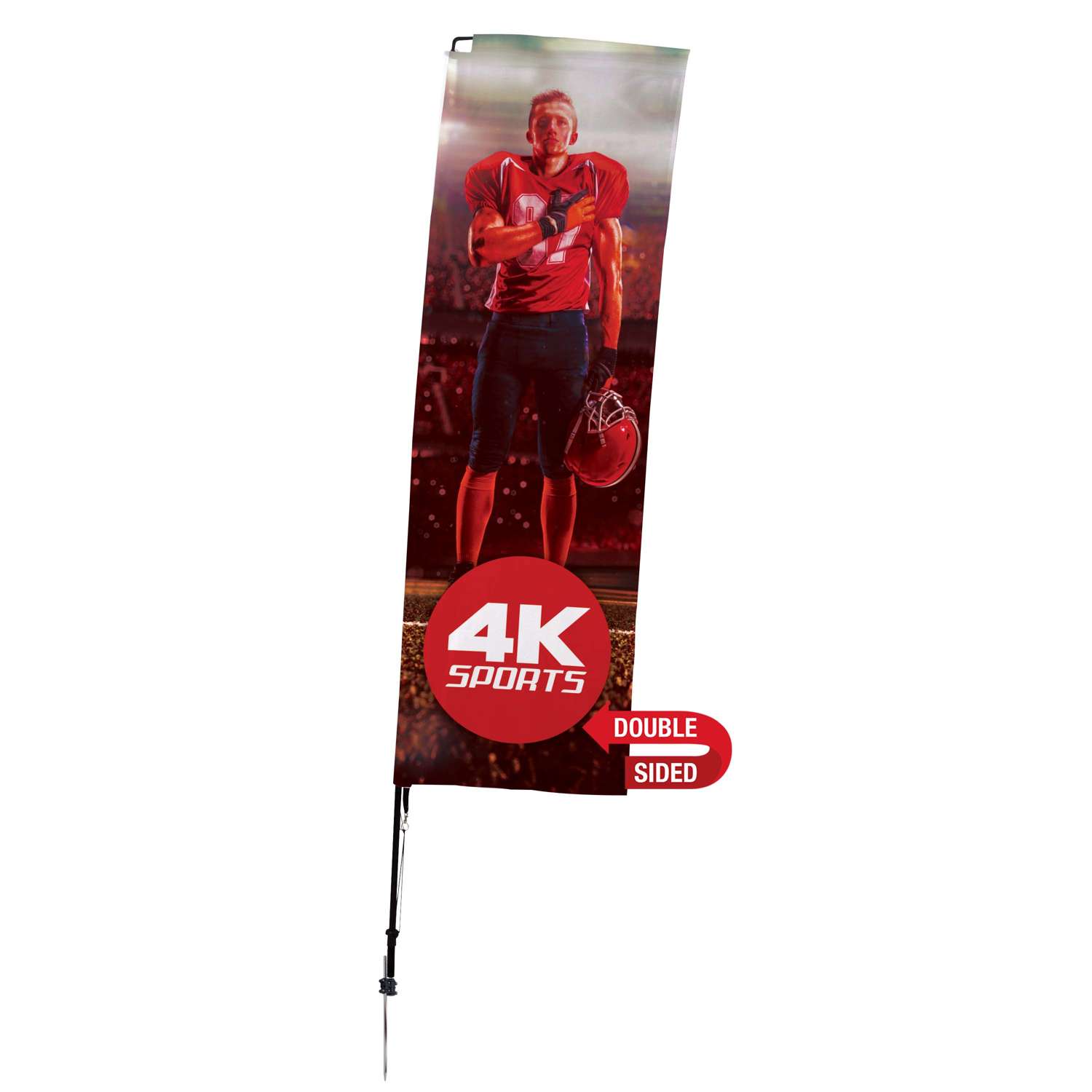 10' Streamline Rectangle Sail Sign Kit (Double-Sided with Ground Spike)