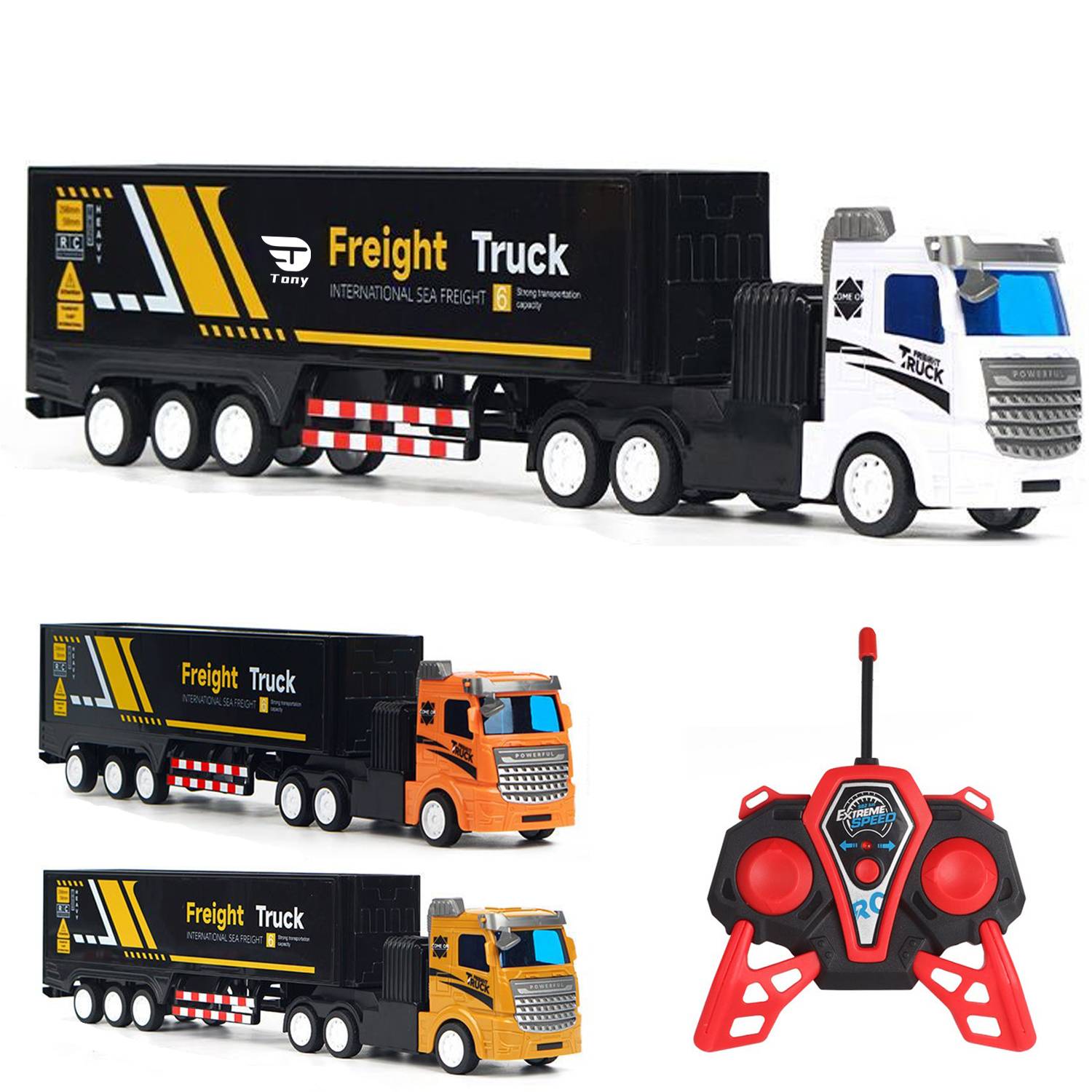 Children's Inertia Semi Trailer Toy Truck 16