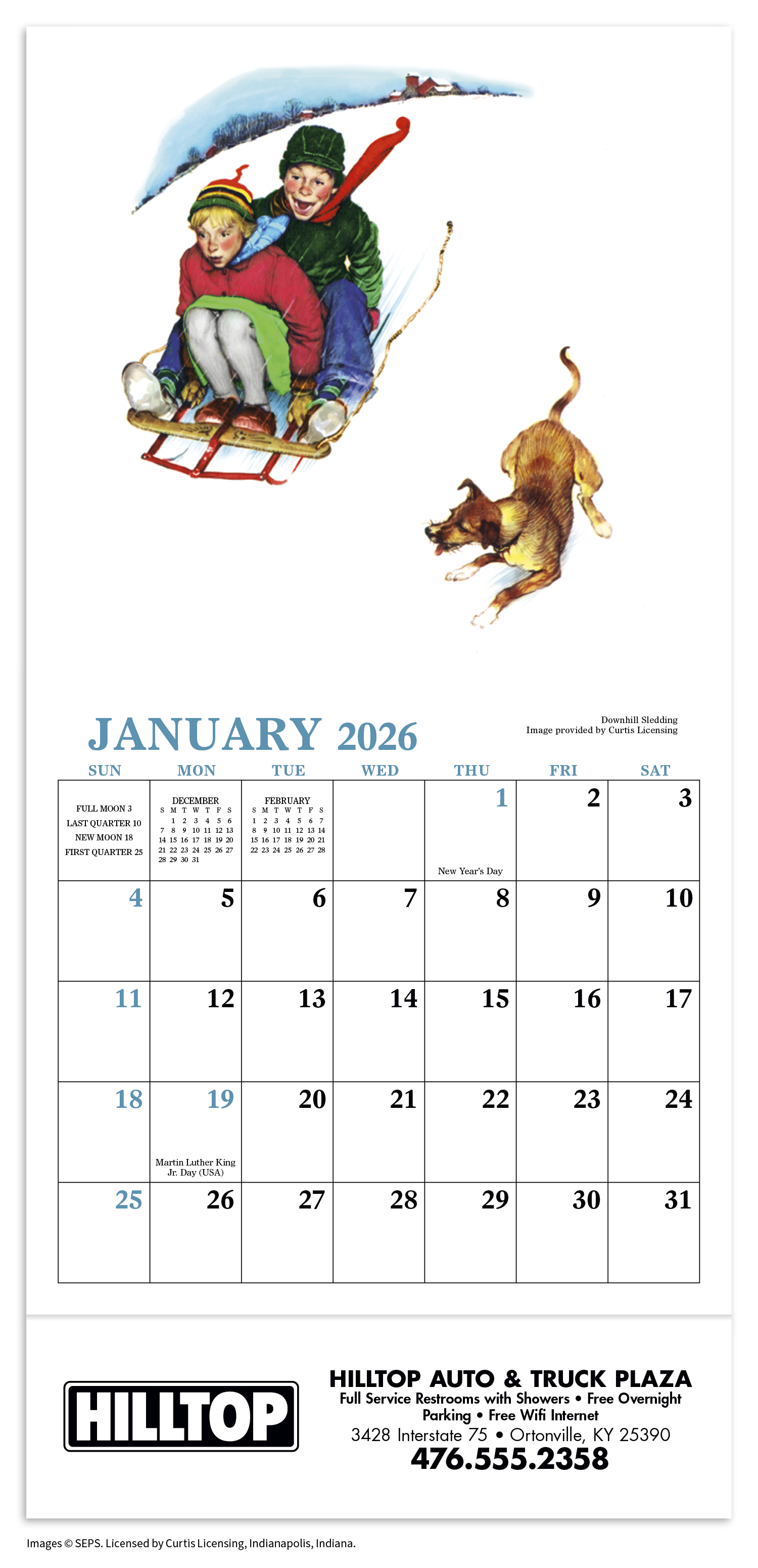 HotLine® Products Norman Rockwell Mini Calendar 58