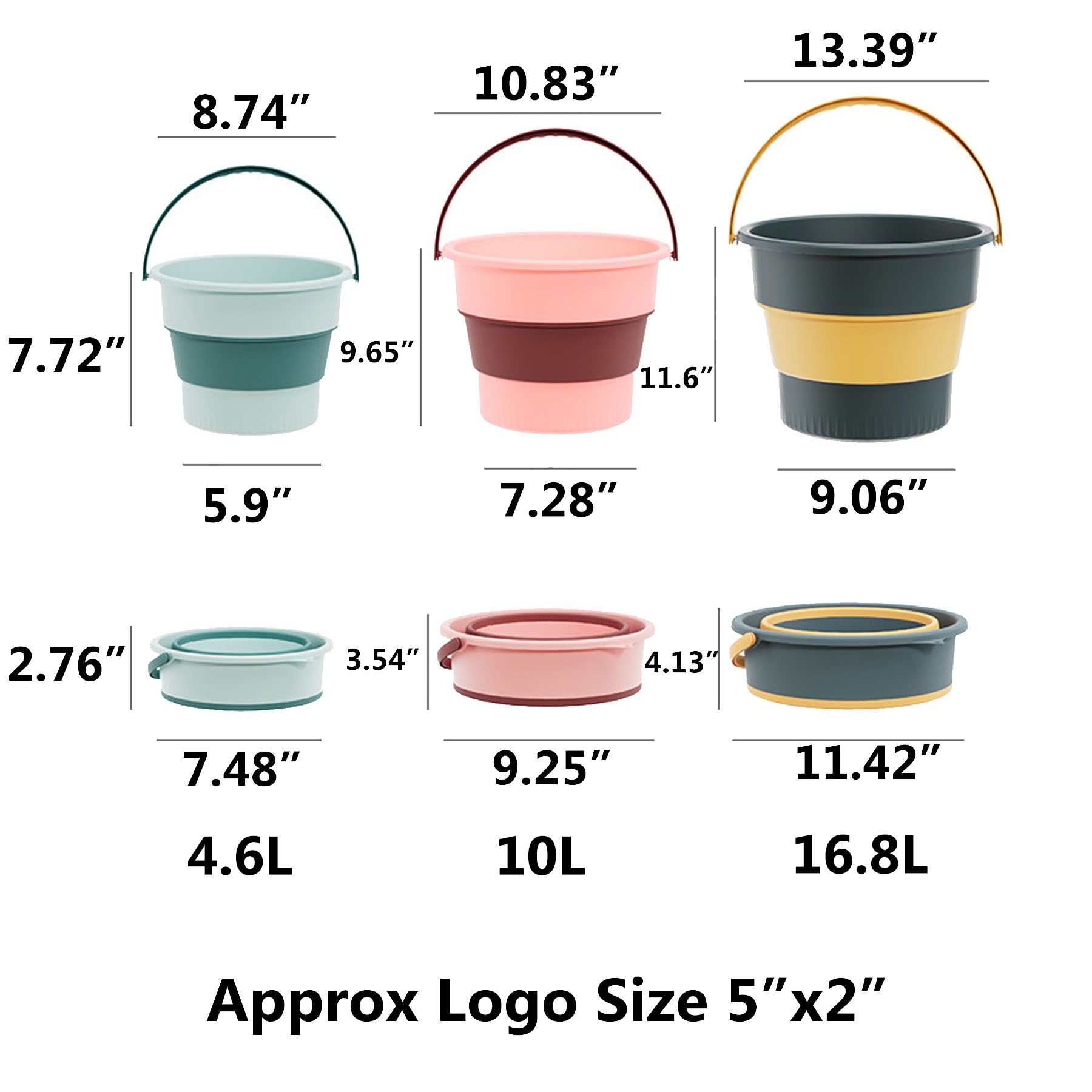 Foldable Bucket w/Handle 2