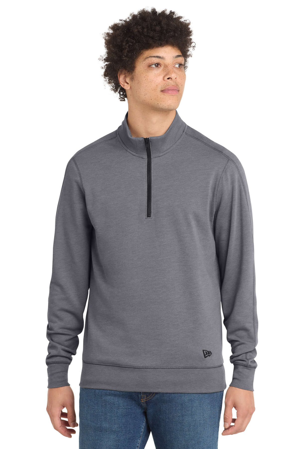 New Era Tri-Blend Fleece 1/4-Zip Pullover. NEA512, custom hoodie or sweatshirt with logo imprint 28