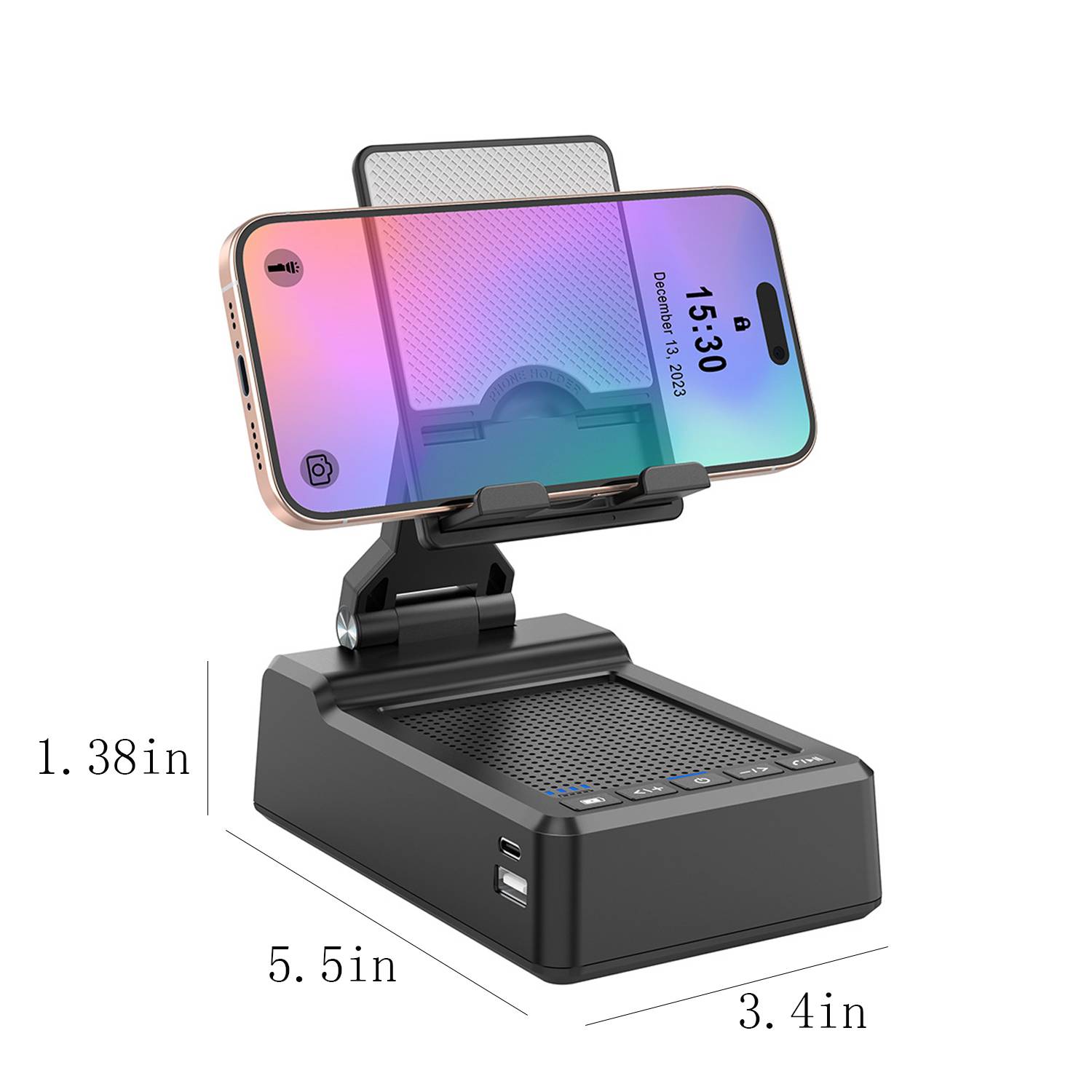 2 in 1 Plastic Foldable Wireless Speaker Phone Stand 5