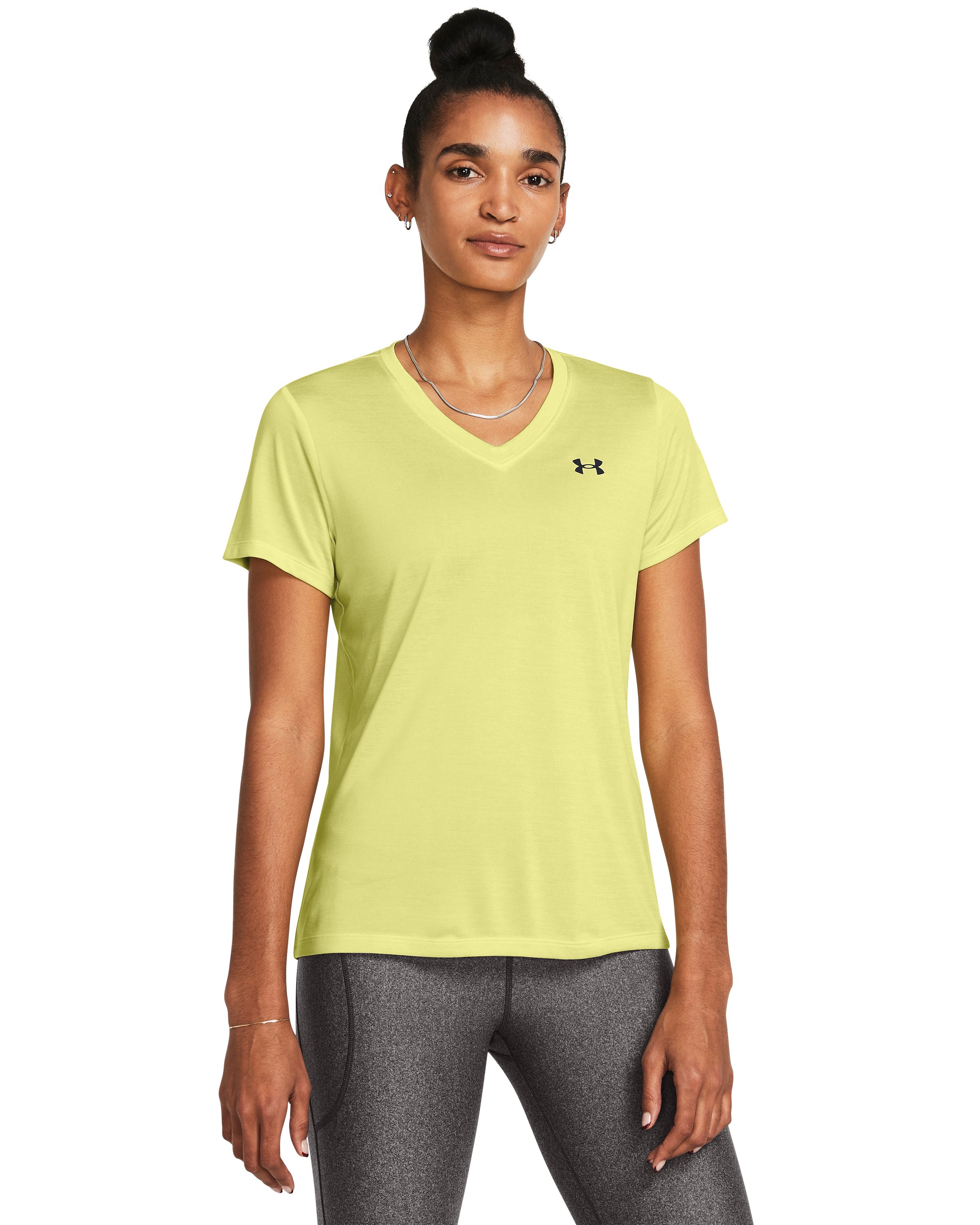 UA Tech Twist Women's V-Neck Short Sleeve 9