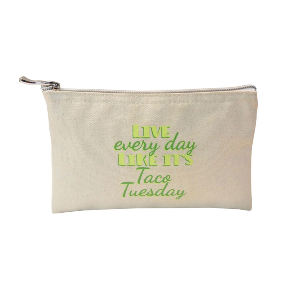 Canvas Zippered Pouches (8"w x 5"h) 12