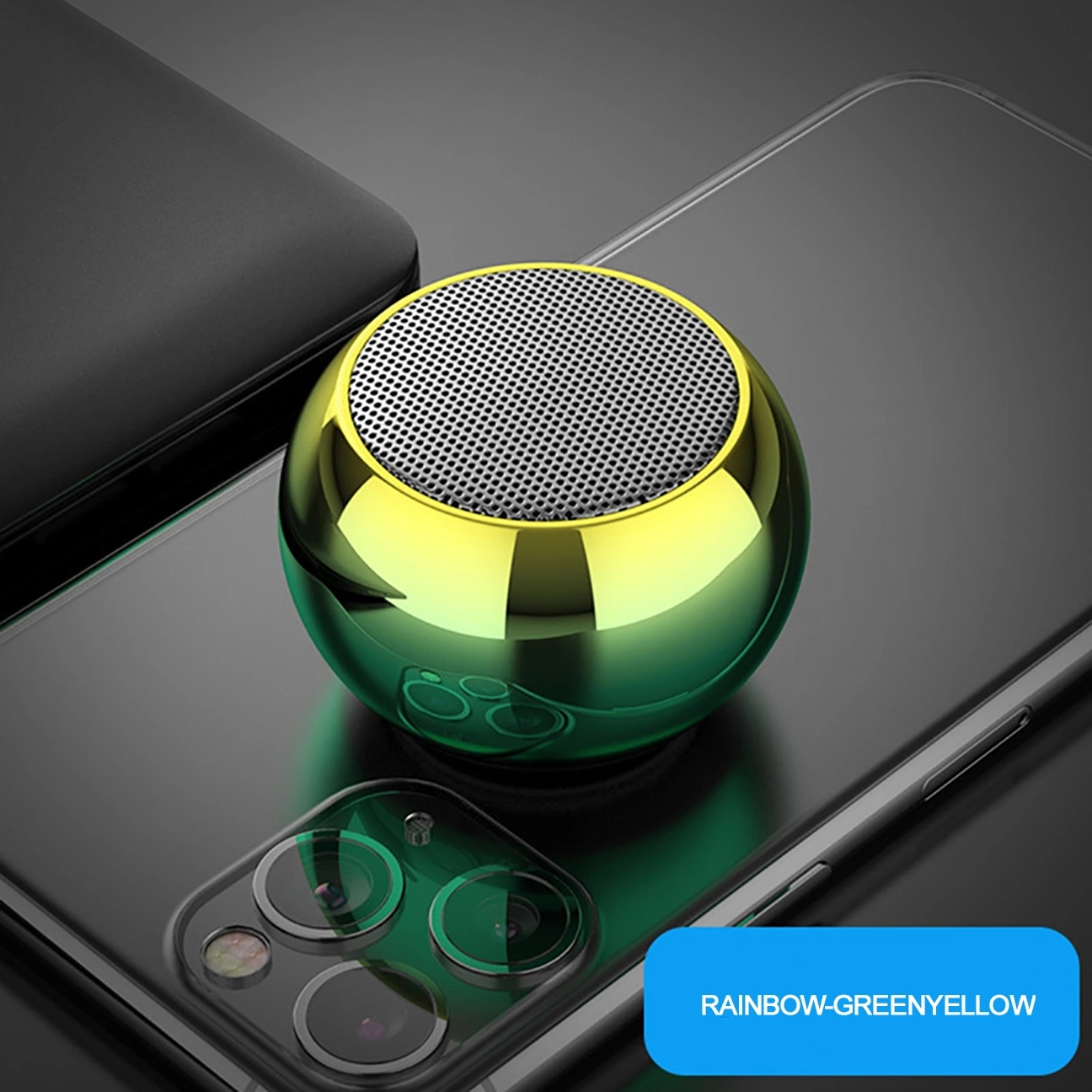 Mini Metallic Wireless Portable Round Speakers 5