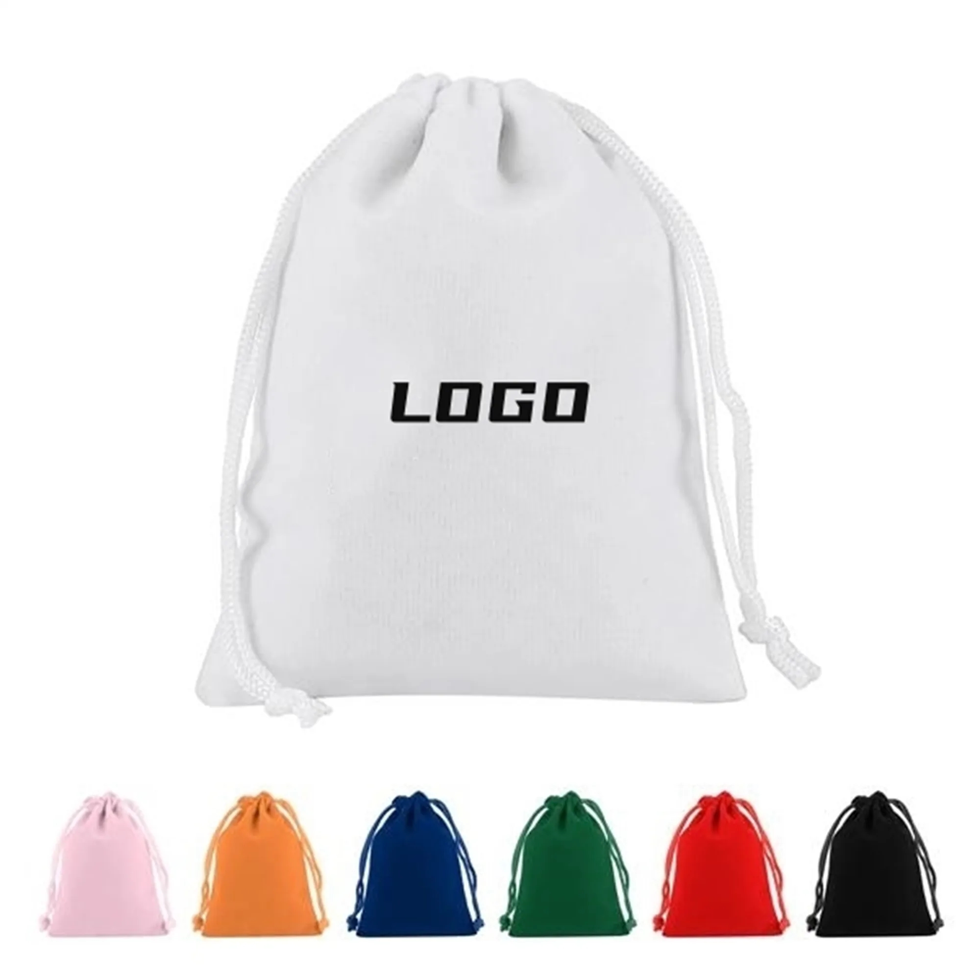 Soft Mini Drawstring Flocked Jewelry Gift Bag 5