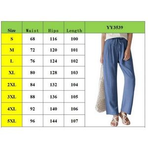 Women Solid Color Elastic Waist Straight Trousers 2