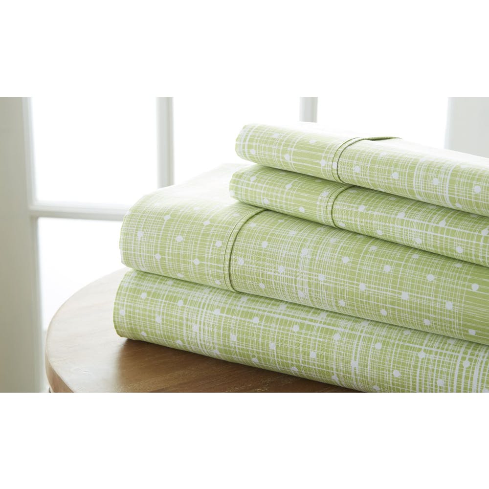 Premium Sheet Sets - Moss Full Polka Dot Design 4 Piece 2