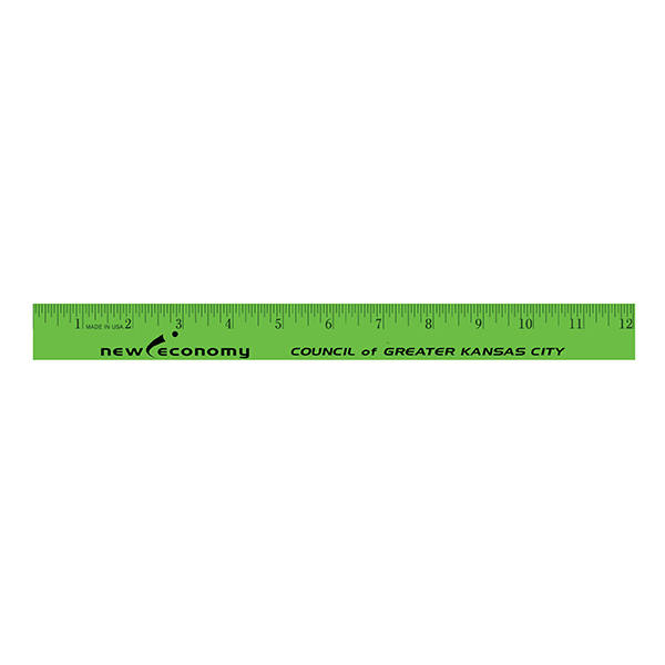 12" Enamel Wood Ruler - English Scale 1