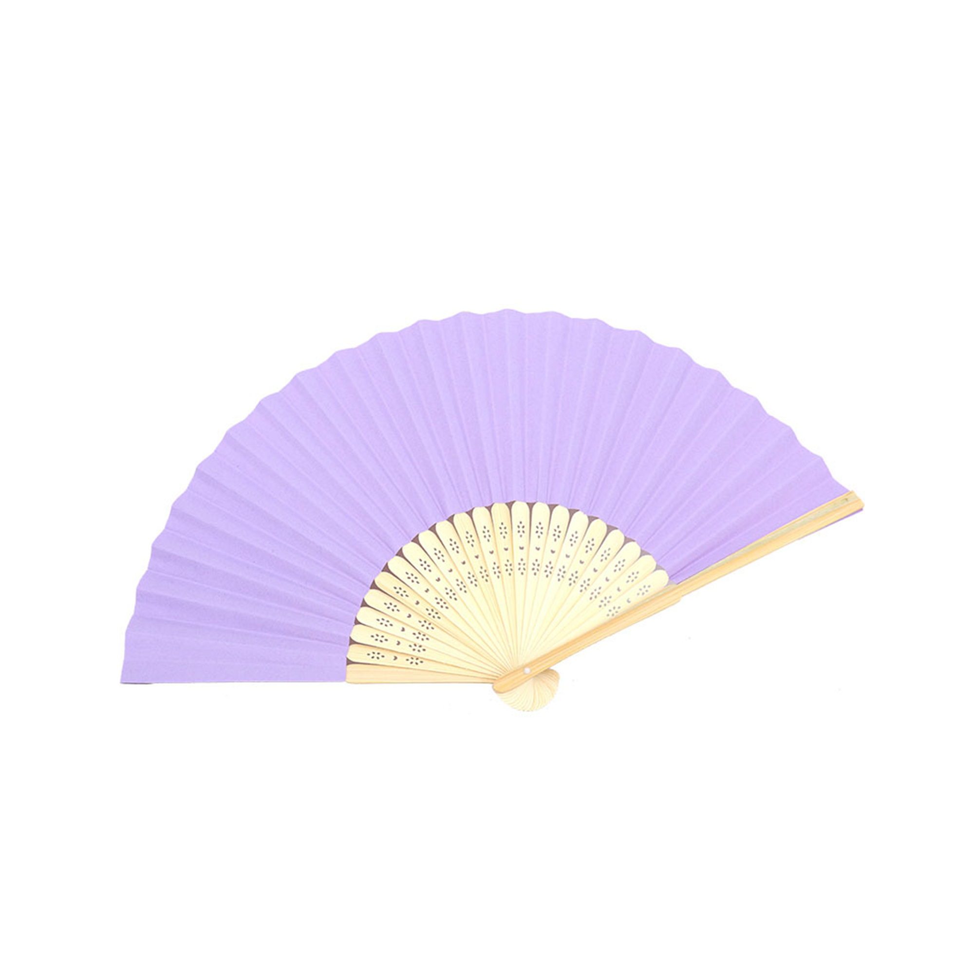 Bamboo Frame Paper Folding Fan Full Color Center Print 5
