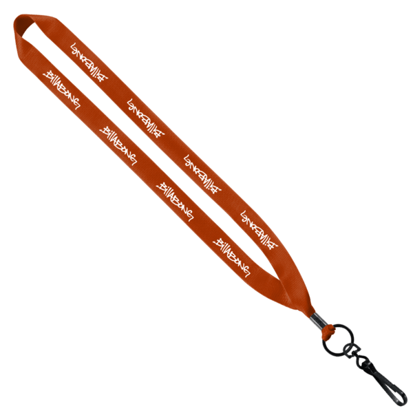 3/4" Polyester Lanyard with Metal Crimp & Swivel Snap Hook 29
