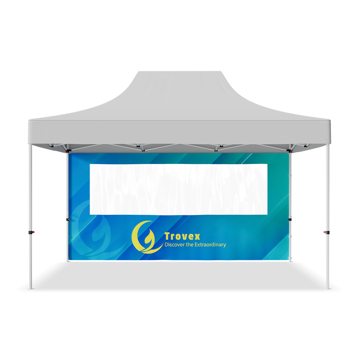 15ft Full Rear Tent Wall Only w/Single Window - 2 Side Imprint 5