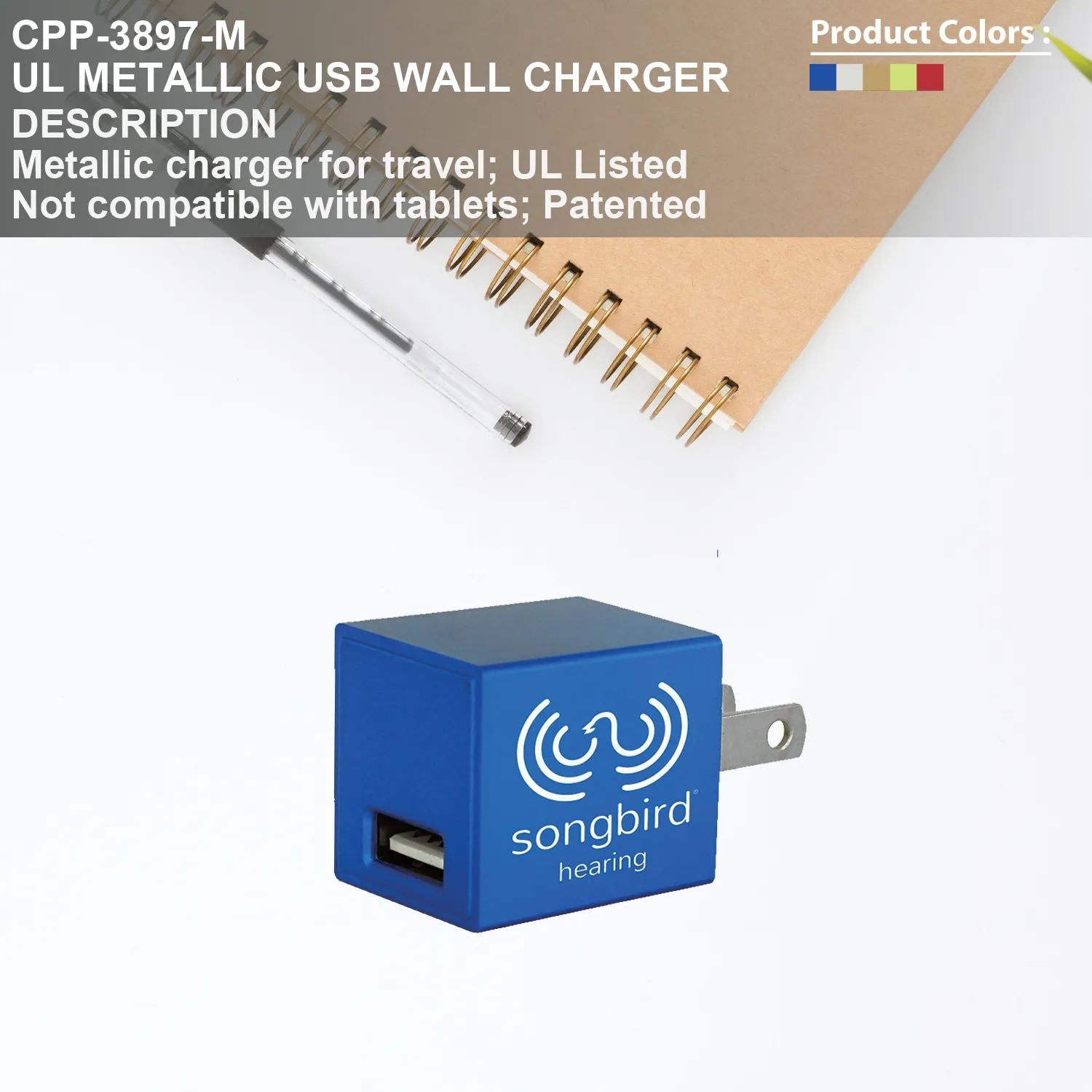 UL Metallic USB Wall Charger 7