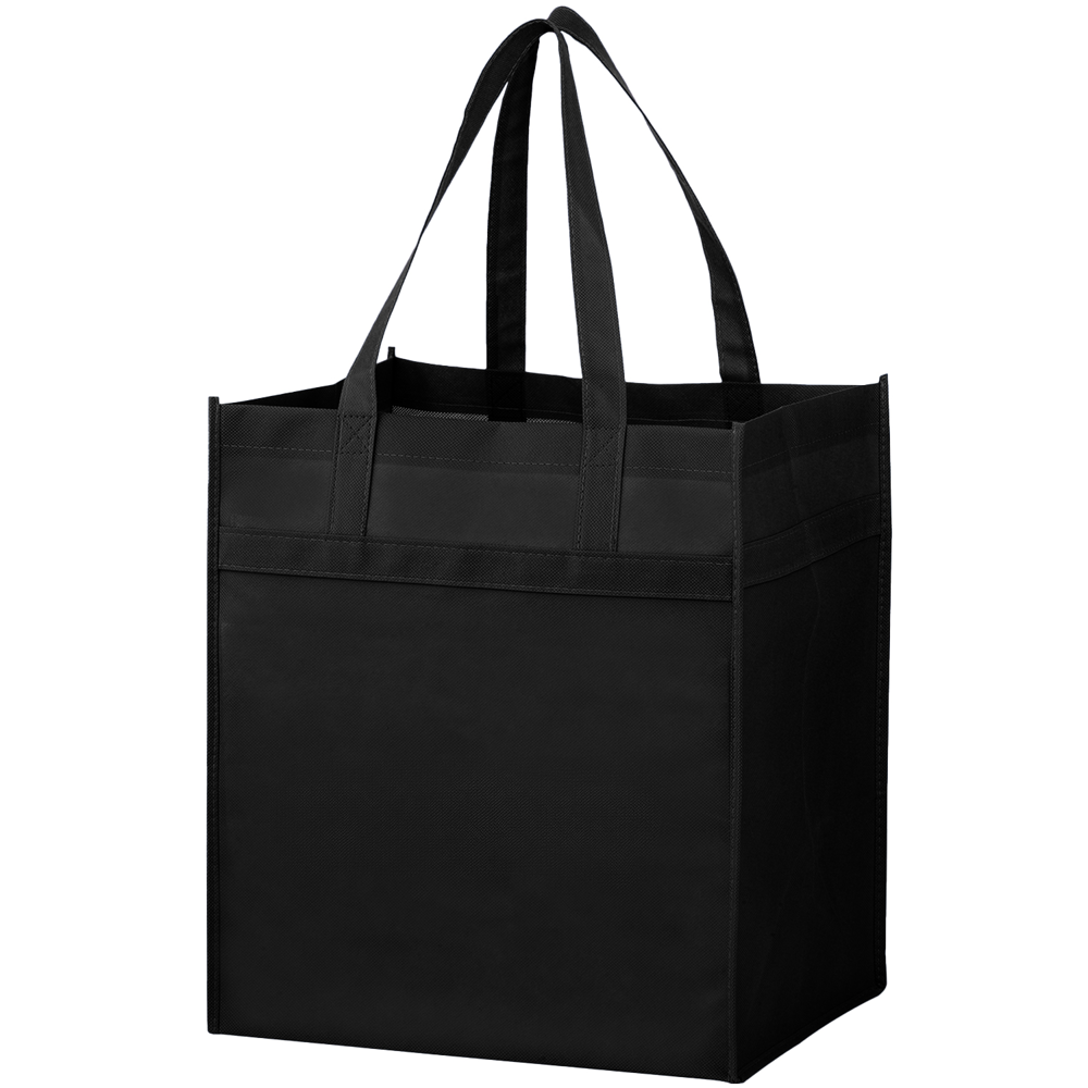 Heavy Duty Full Color Non-Woven Grocery Tote Bag w/ Gusset (13" x 15" x 10")