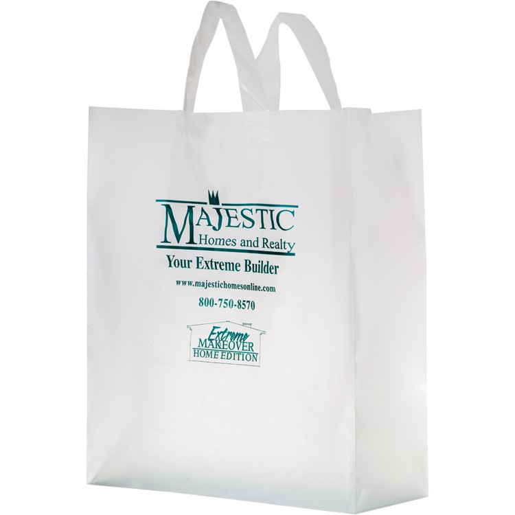 Clear HDPE Frosted Soft Loop Shopper 1